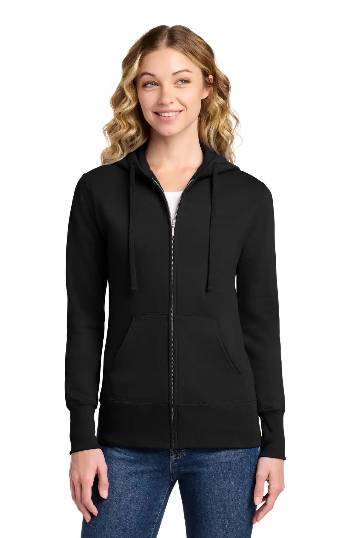 Port & Co™ Women's Core Fleece Full-Zip Hooded Sweatshirt #LPC78ZH Game Over Merch
