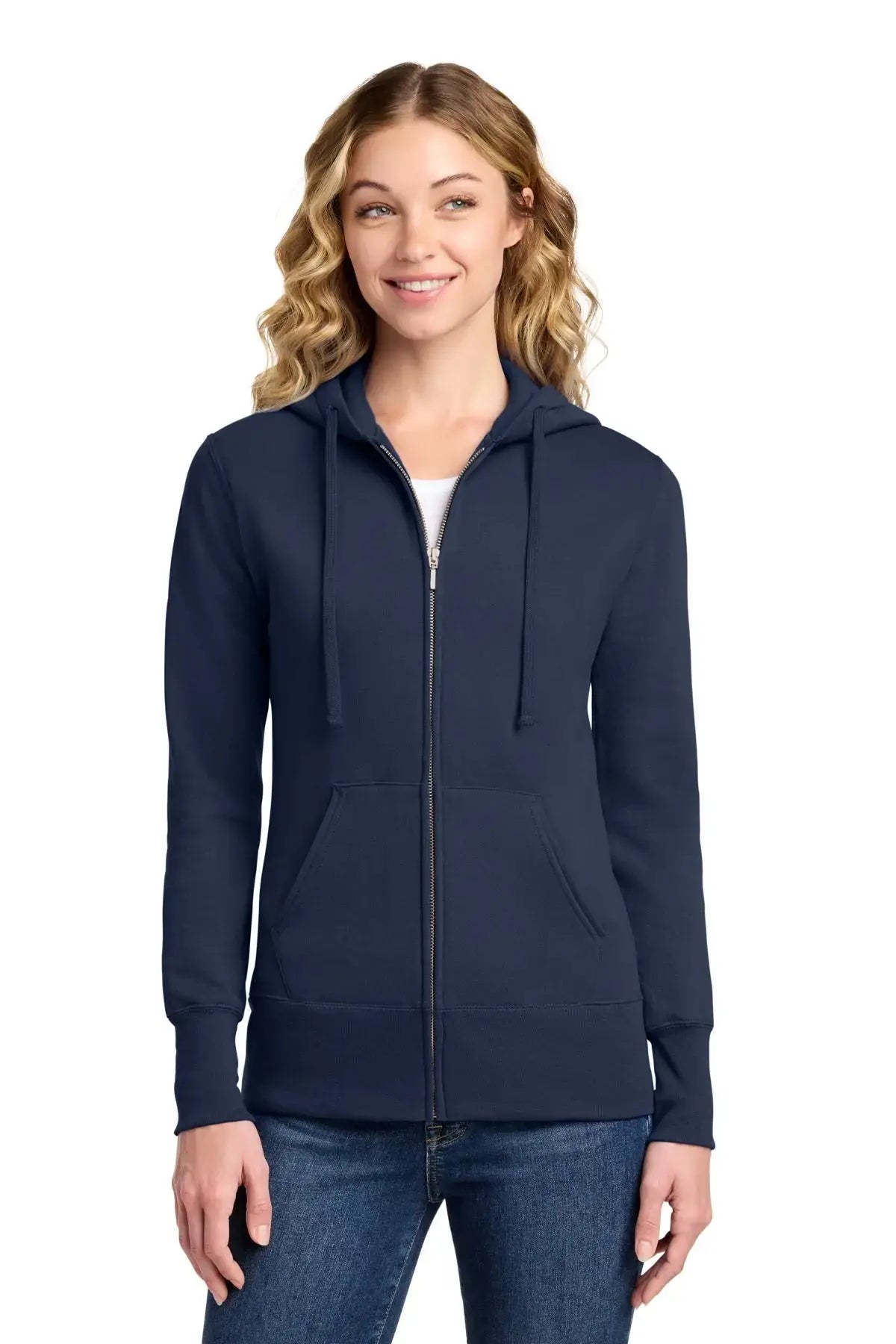 Port & Co™ Women's Core Fleece Full-Zip Hooded Sweatshirt #LPC78ZH Game Over Merch