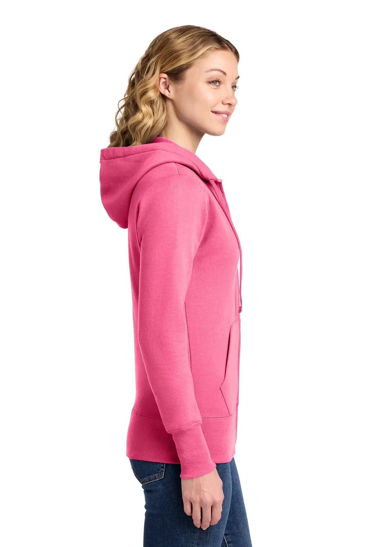 Port & Co™ Women's Core Fleece Full-Zip Hooded Sweatshirt #LPC78ZH