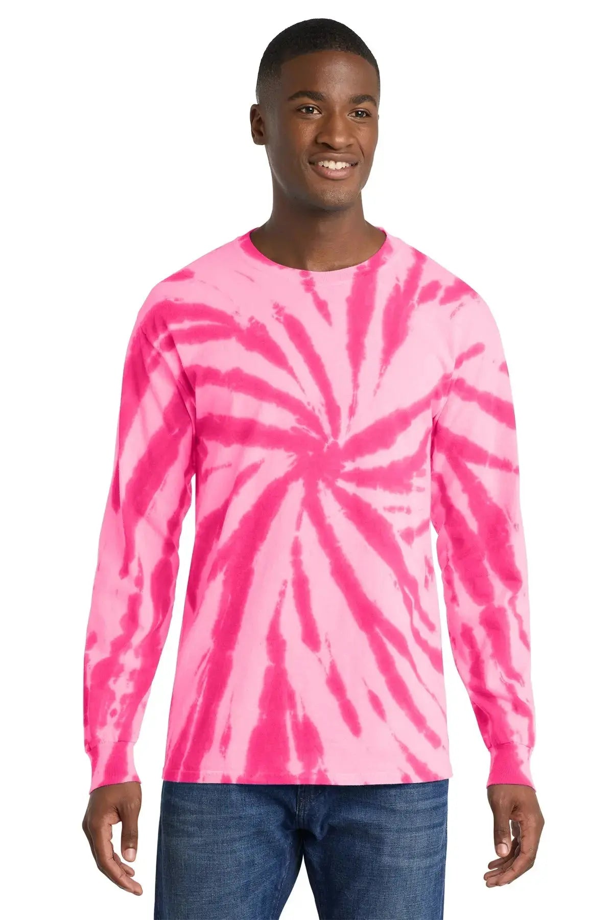 Port & Co™ Tie-Dye Long Sleeve Tee #PC147LS Game Over Merch