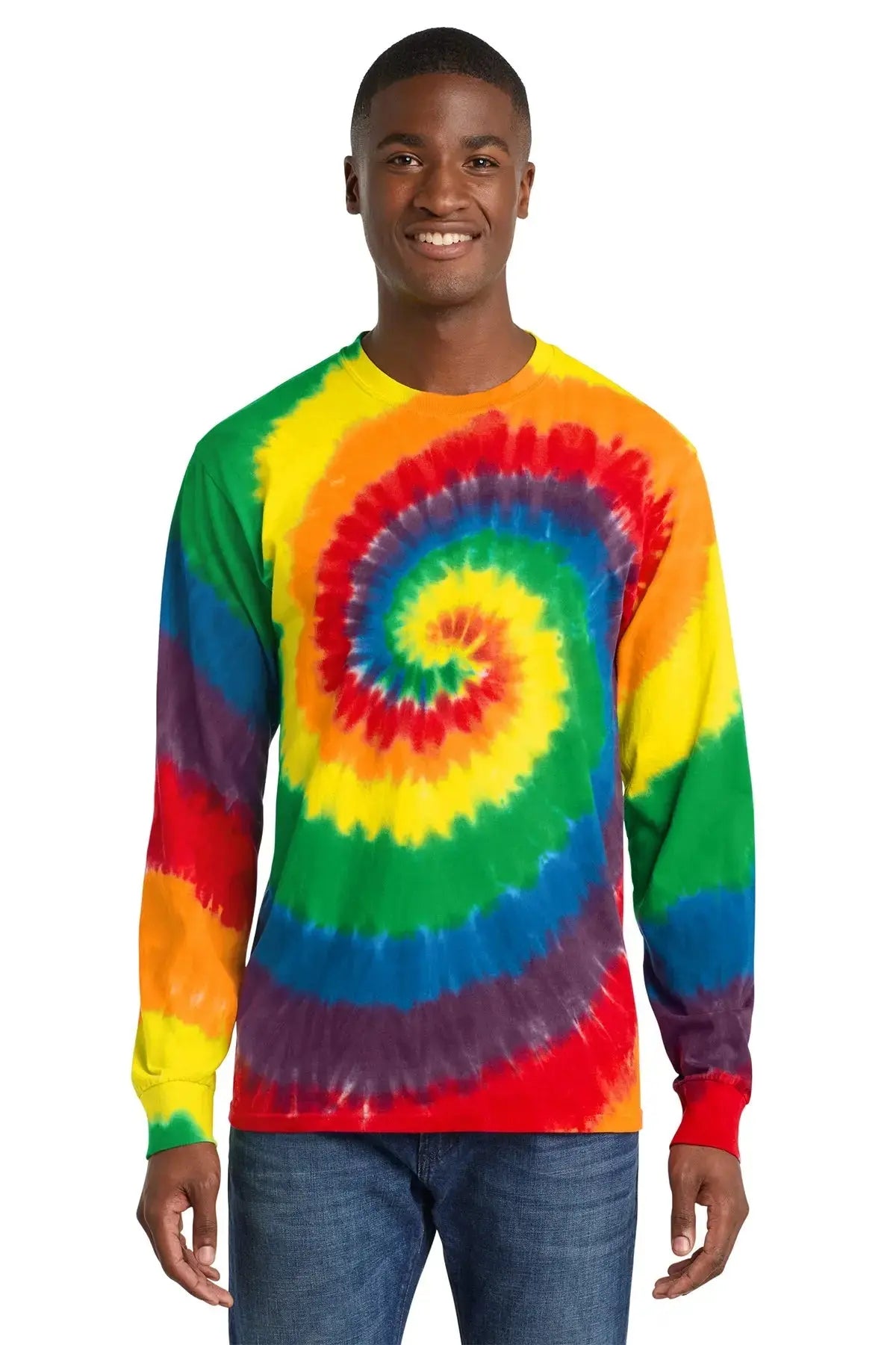Port & Co™ Tie-Dye Long Sleeve Tee #PC147LS Game Over Merch