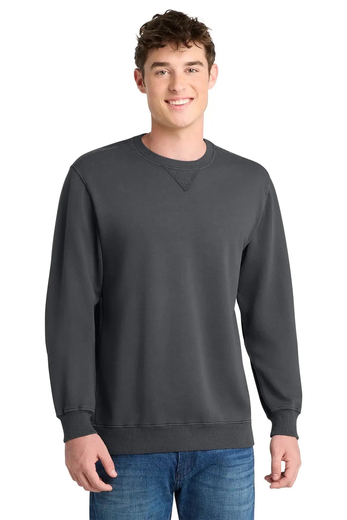Port & Co™ Beach Wash® Garment-Dyed Crewneck Sweatshirt #PC098 Game Over Merch