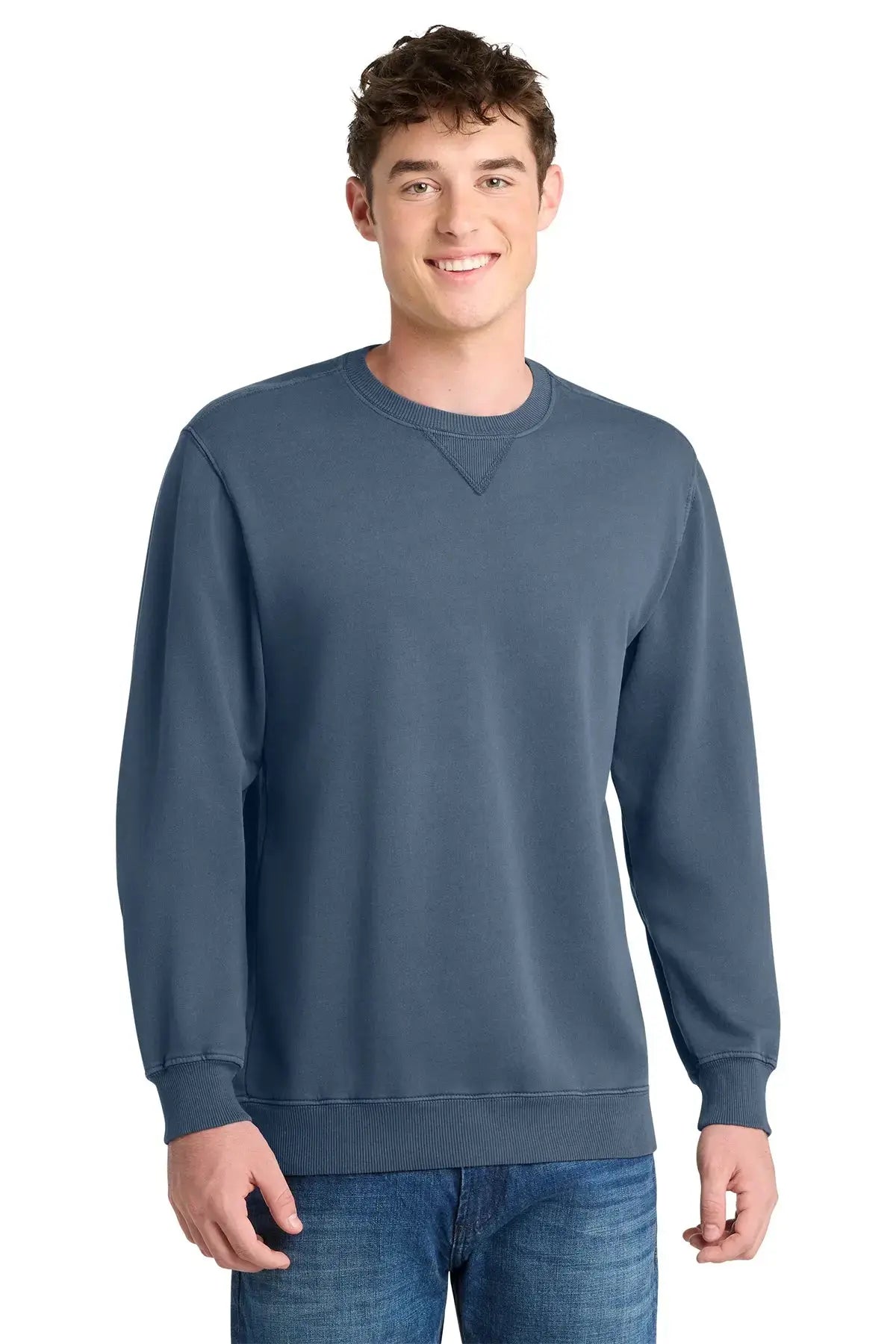 Port & Co™ Beach Wash® Garment-Dyed Crewneck Sweatshirt #PC098 Game Over Merch