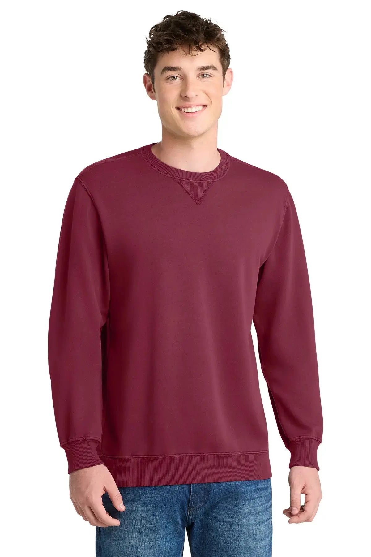 Port & Co™ Beach Wash® Garment-Dyed Crewneck Sweatshirt #PC098 Game Over Merch