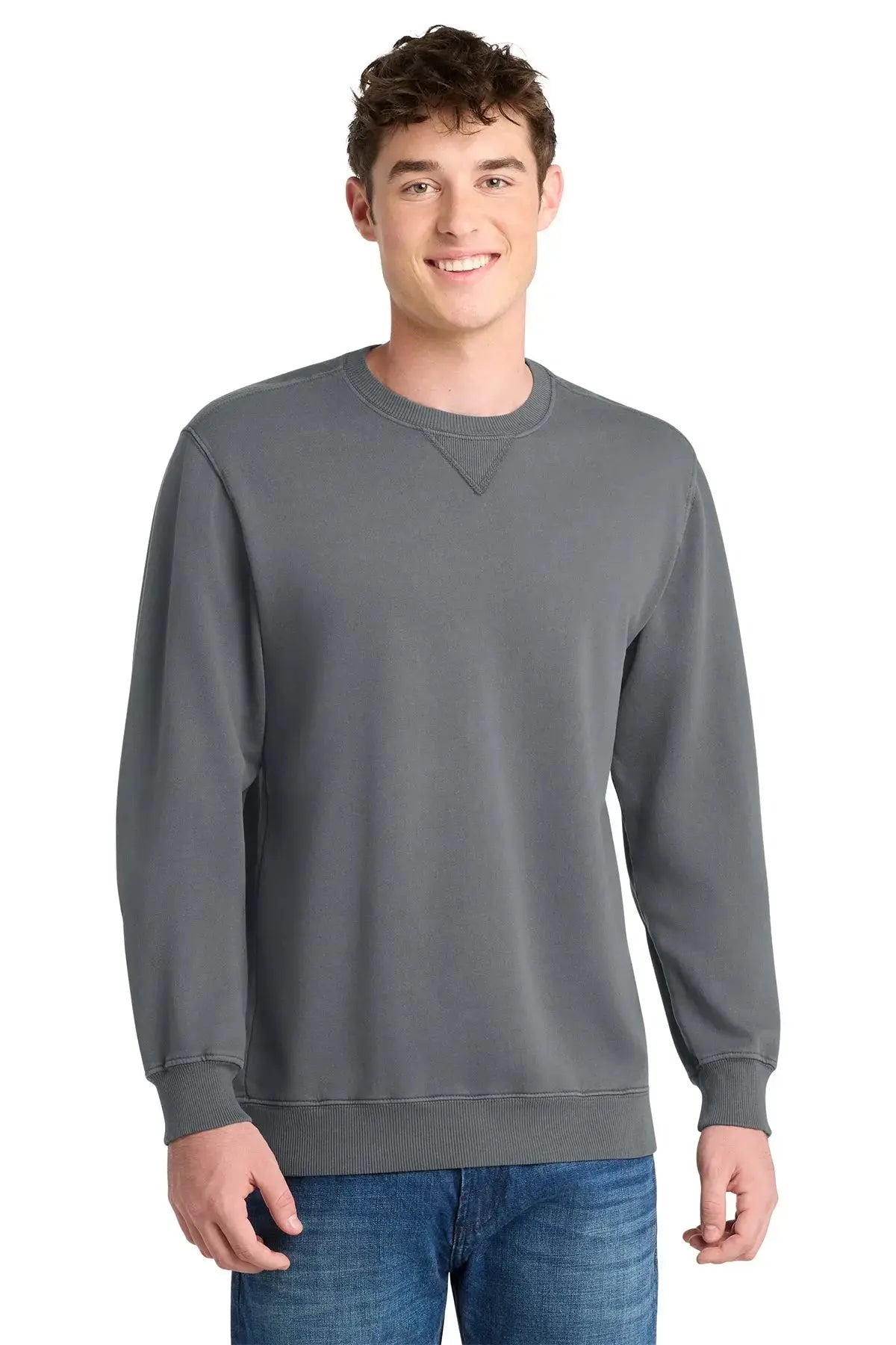 Port & Co™ Beach Wash® Garment-Dyed Crewneck Sweatshirt #PC098 Game Over Merch
