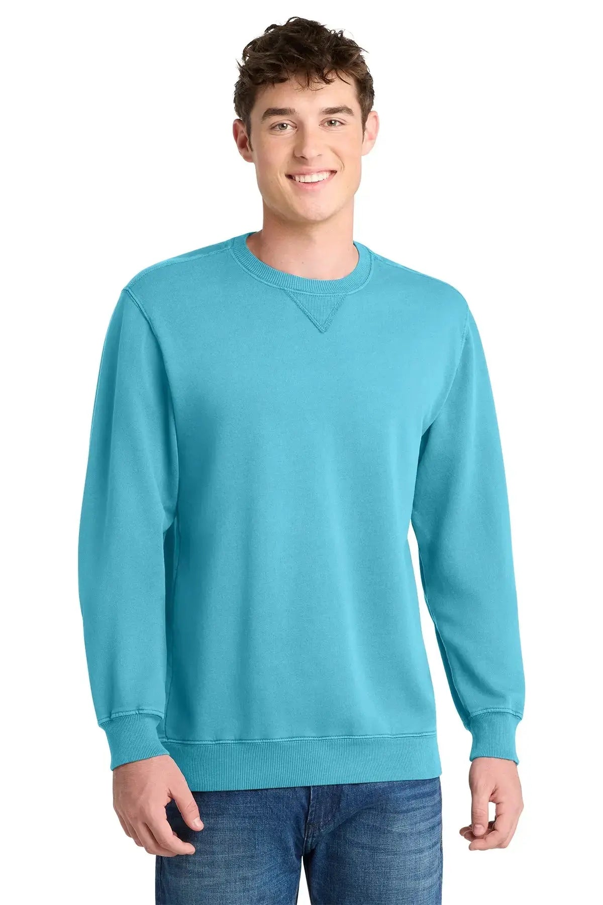 Port & Co™ Beach Wash® Garment-Dyed Crewneck Sweatshirt #PC098 Game Over Merch