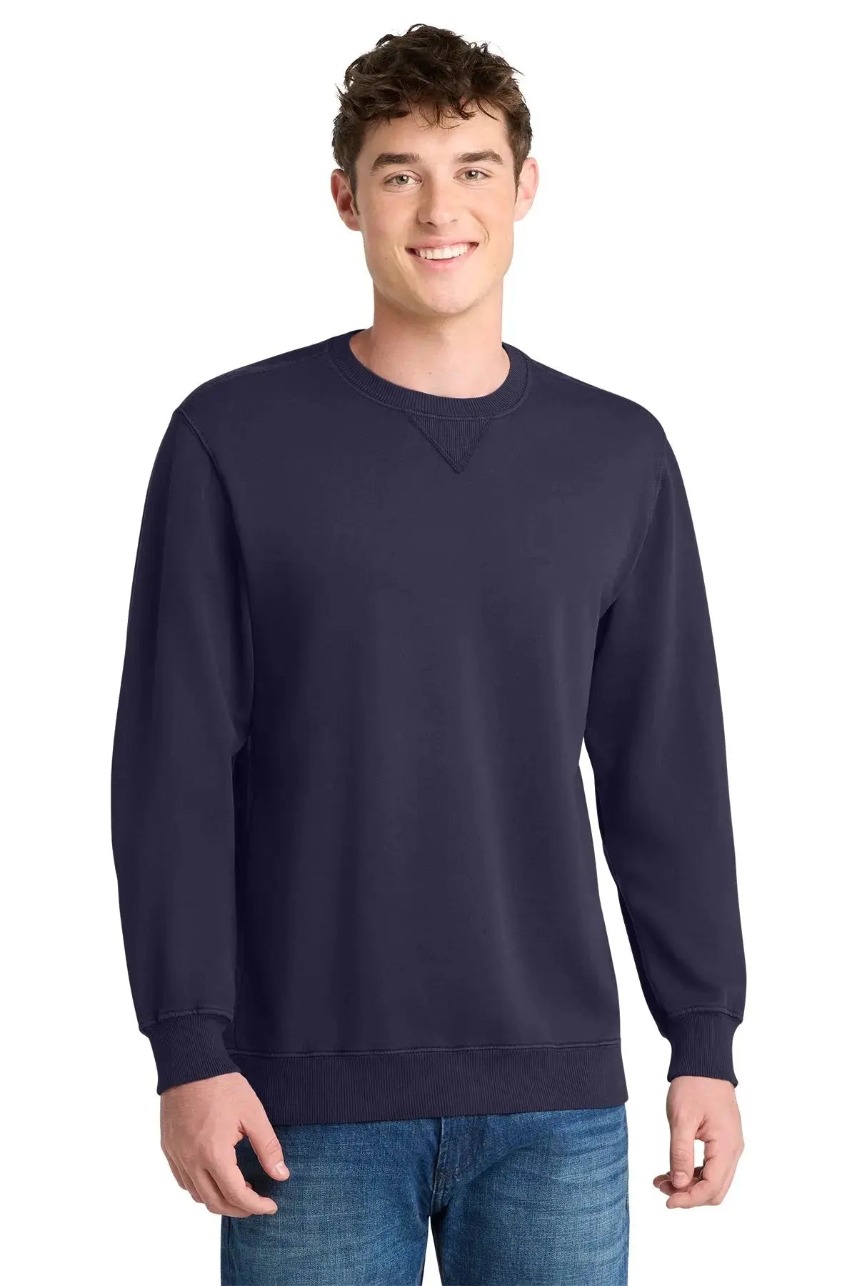 Port & Co™ Beach Wash® Garment-Dyed Crewneck Sweatshirt #PC098 Game Over Merch