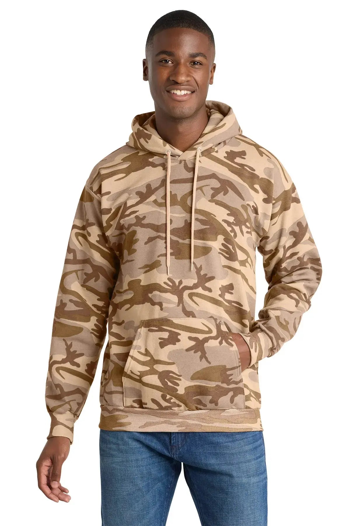 Port & Co™ Core Fleece Camo Pullover Hooded Sweatshirt #PC78HC Game Over Merch