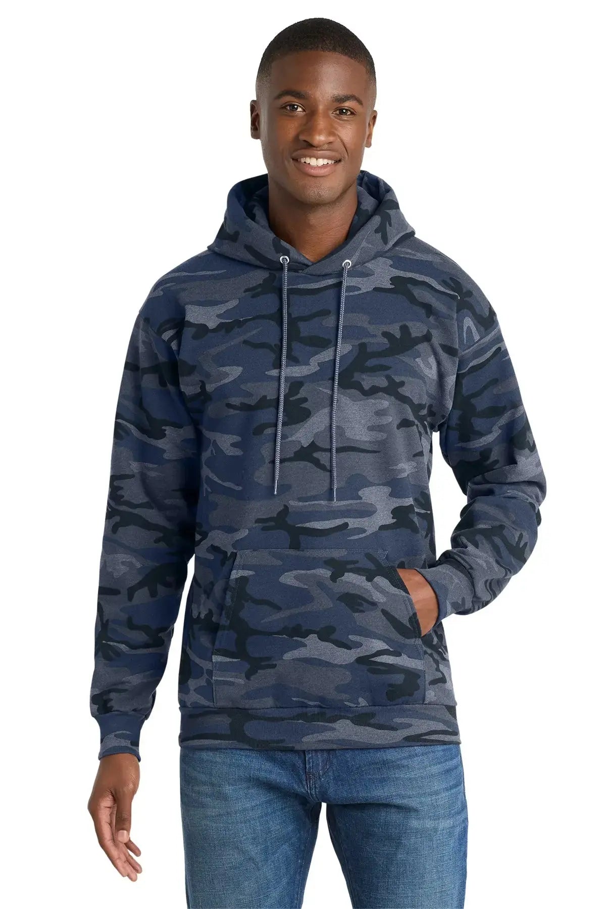 Port & Co™ Core Fleece Camo Pullover Hooded Sweatshirt #PC78HC Game Over Merch