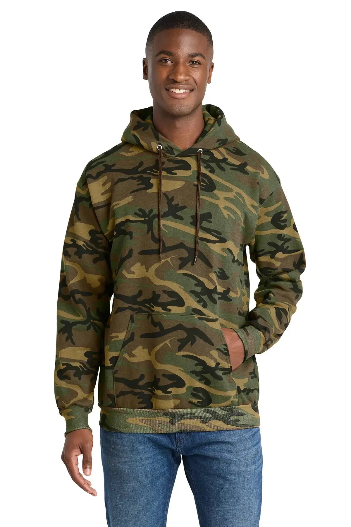 Port & Co™ Core Fleece Camo Pullover Hooded Sweatshirt #PC78HC Game Over Merch