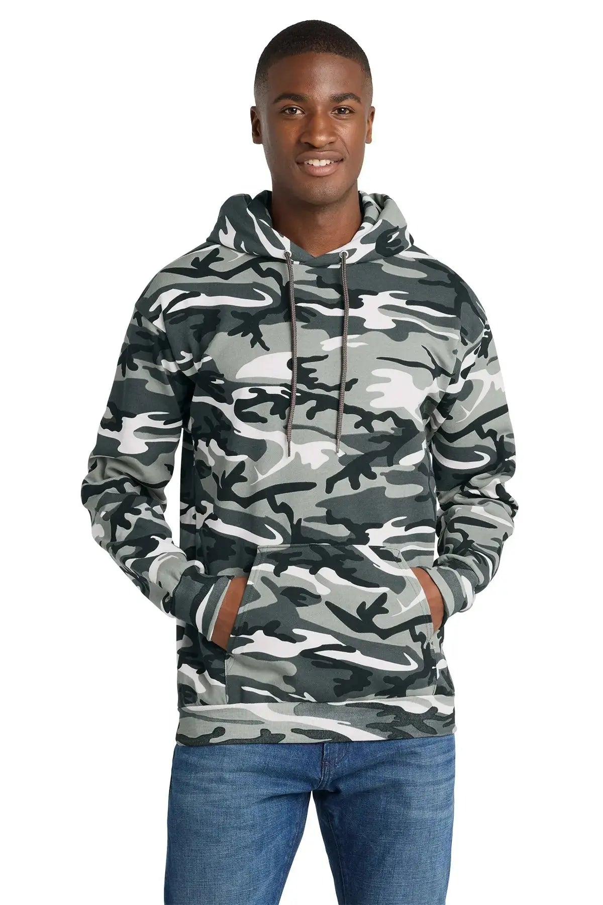 Port & Co™ Core Fleece Camo Pullover Hooded Sweatshirt #PC78HC Game Over Merch