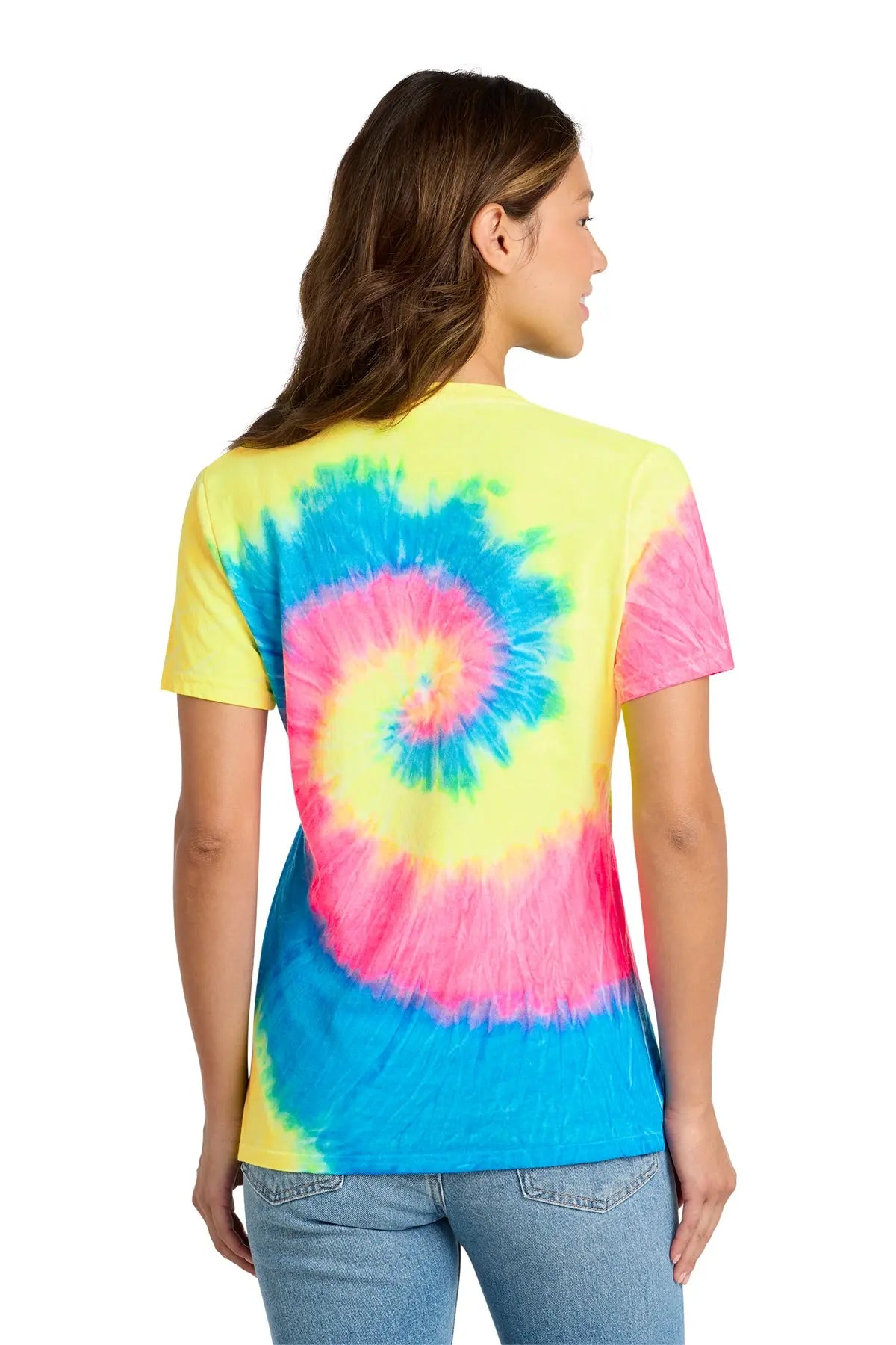 Port & Co™ Women's Tie-Dye V-Neck Tee #LPC147V