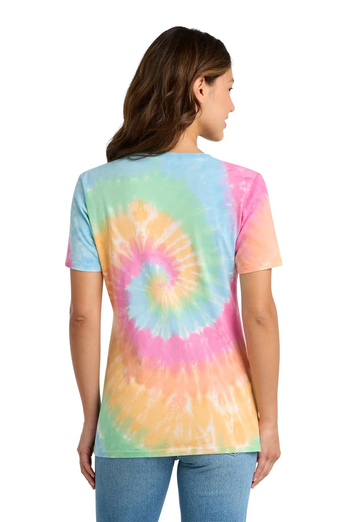 Port & Co™ Women's Tie-Dye V-Neck Tee #LPC147V