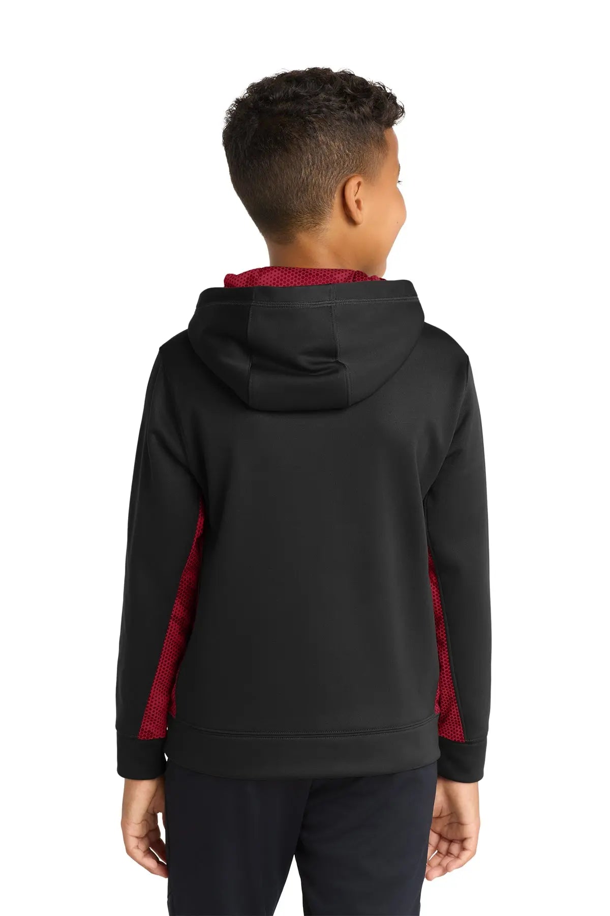 Sport-Tek® Youth Sport-Wick® CamoHex Fleece Colorblock Hooded Pullover #YST239