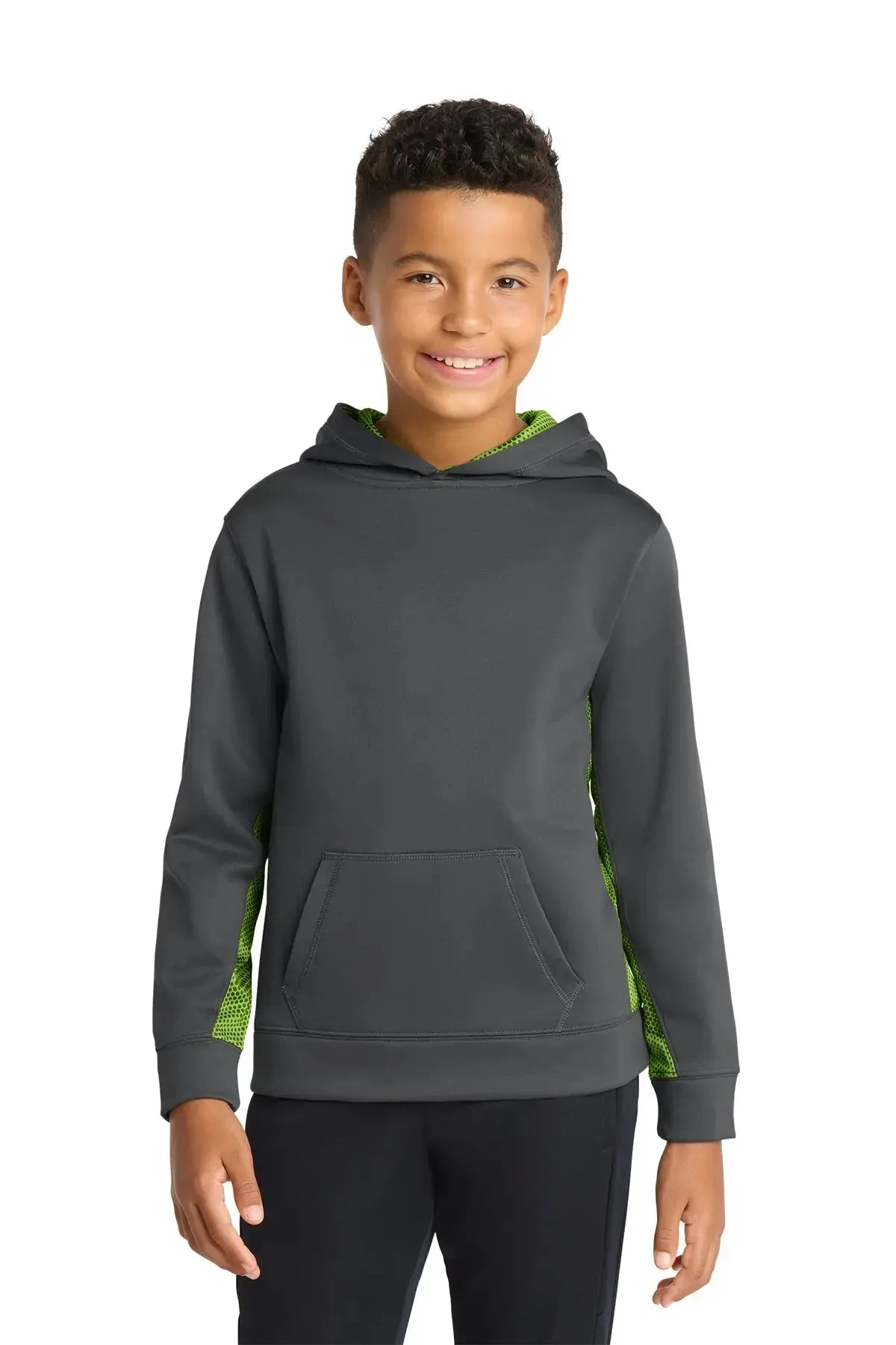 Sport-Tek® Youth Sport-Wick® CamoHex Fleece Colorblock Hooded Pullover #YST239 Game Over Merch