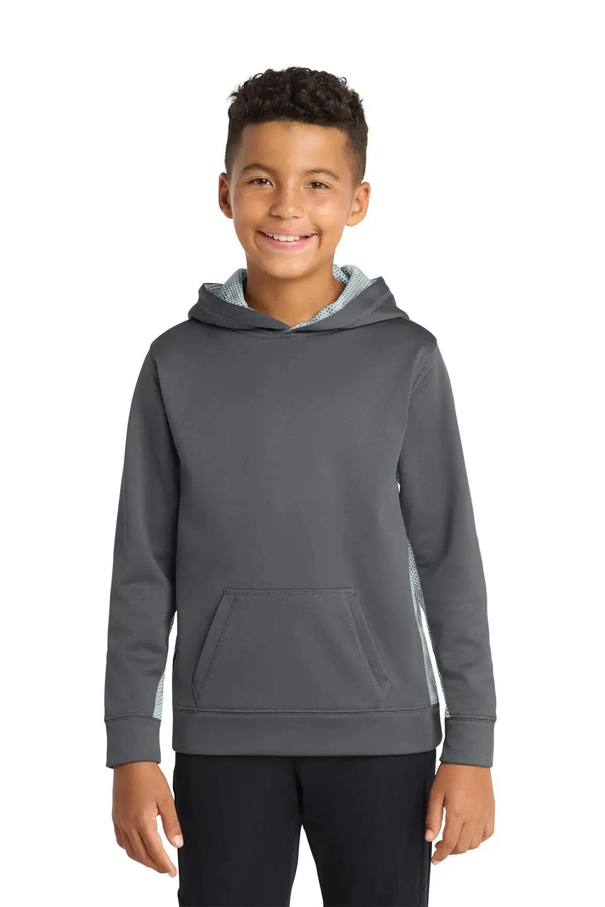 Sport-Tek® Youth Sport-Wick® CamoHex Fleece Colorblock Hooded Pullover #YST239 Game Over Merch