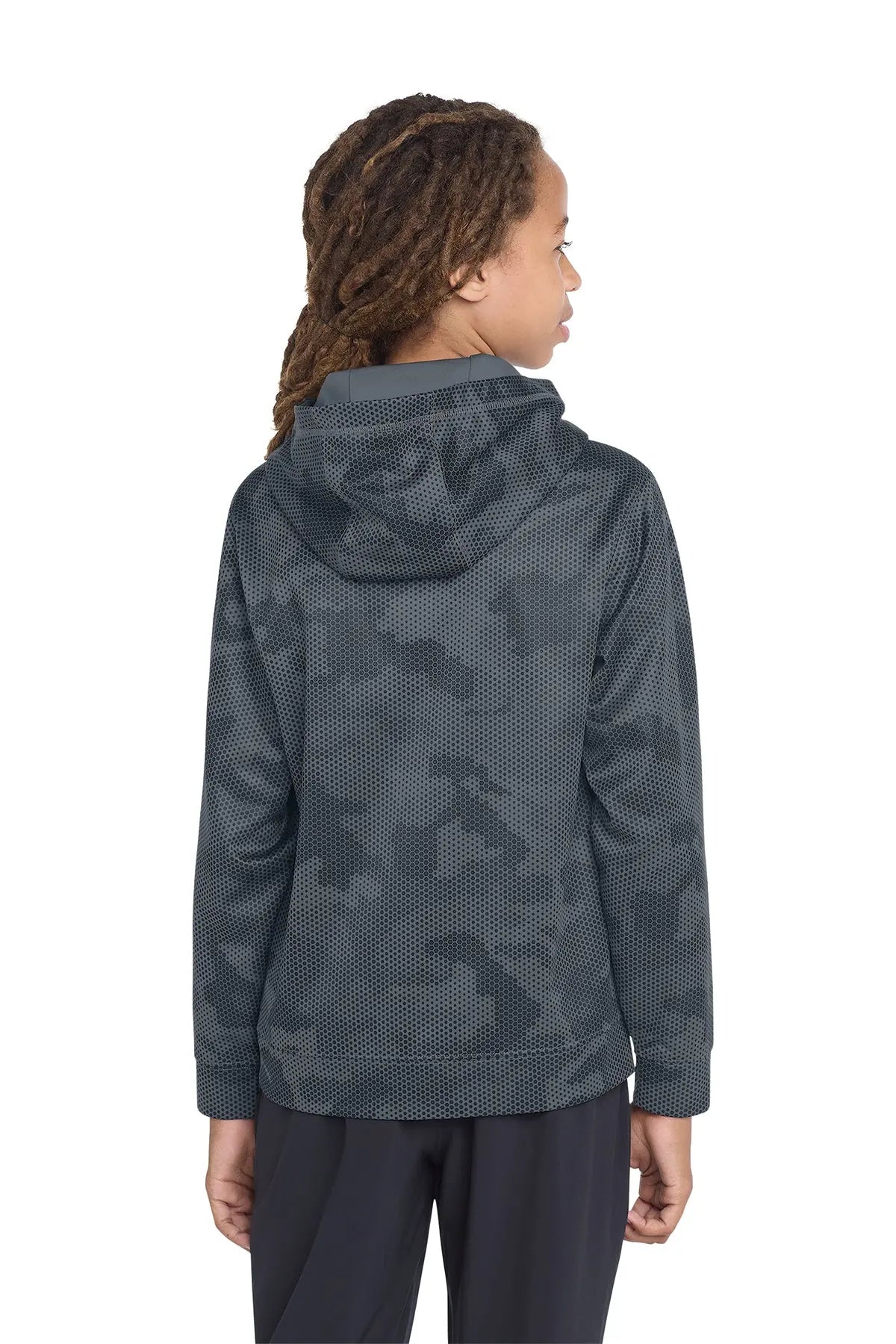 Sport-Tek® Youth Sport-Wick® CamoHex Fleece Hooded Pullover #YST240