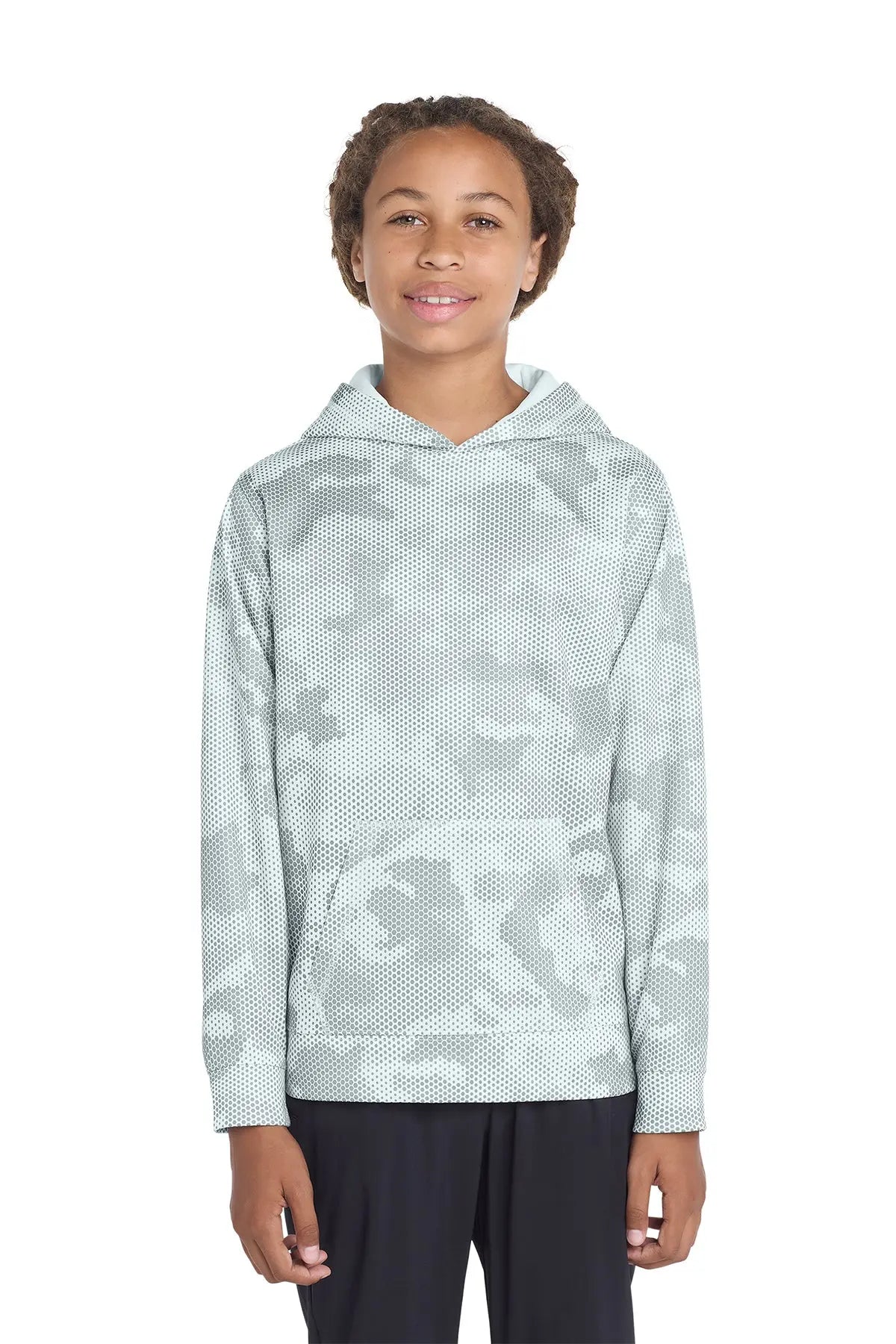 Sport-Tek® Youth Sport-Wick® CamoHex Fleece Hooded Pullover #YST240