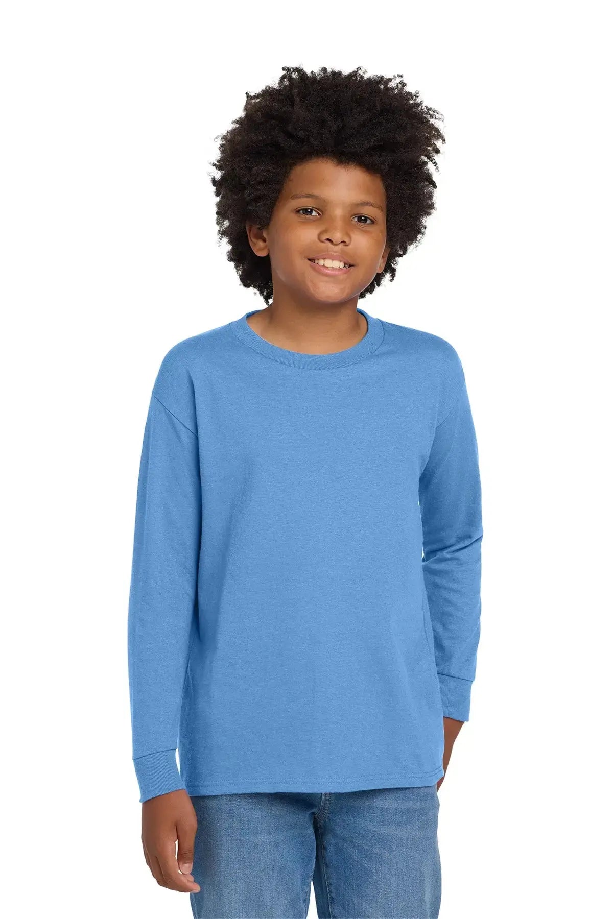 Gildan® Youth Heavy Cotton™ 100% Cotton Long Sleeve T-Shirt #5400B Game Over Merch