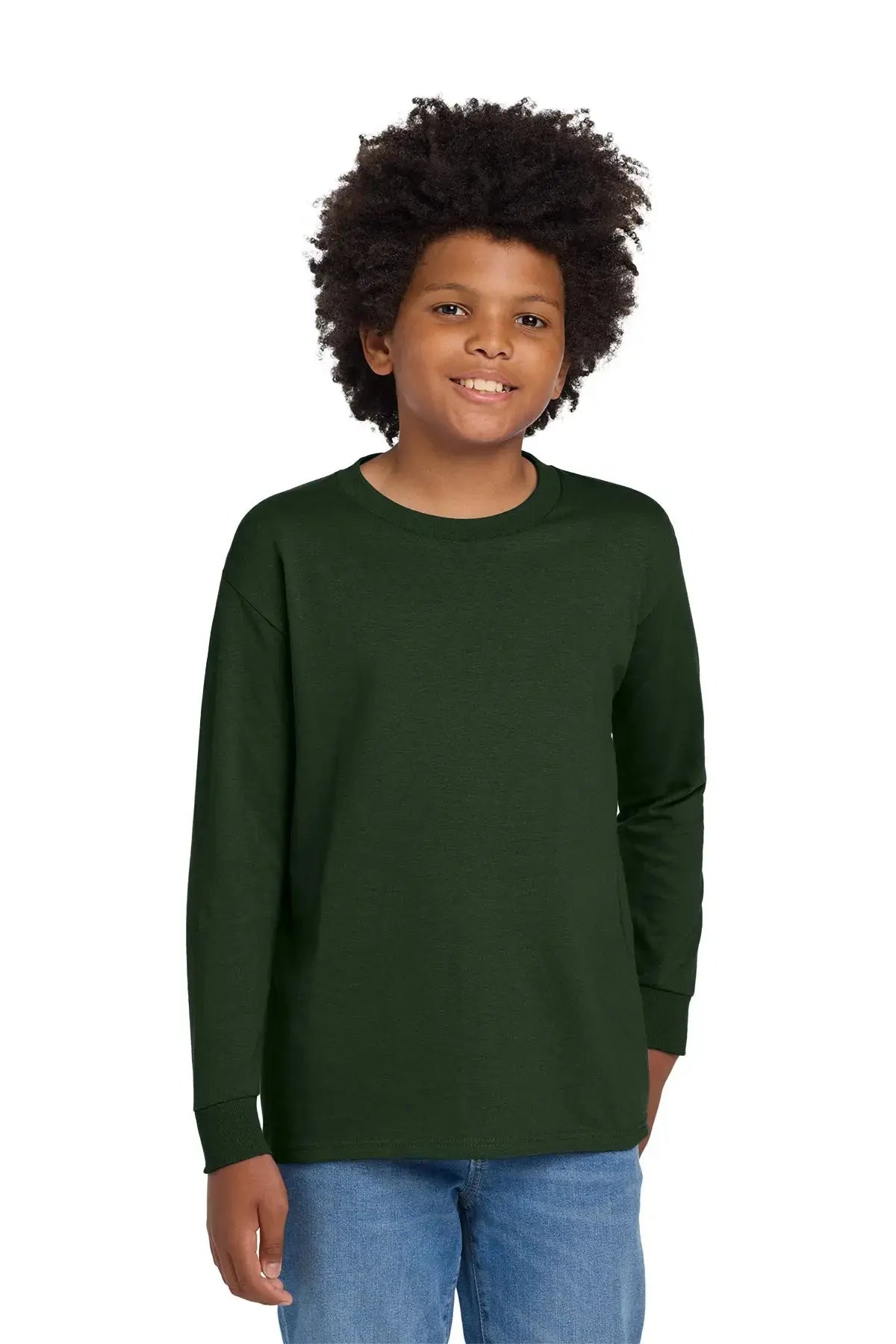 Gildan® Youth Heavy Cotton™ 100% Cotton Long Sleeve T-Shirt #5400B Game Over Merch