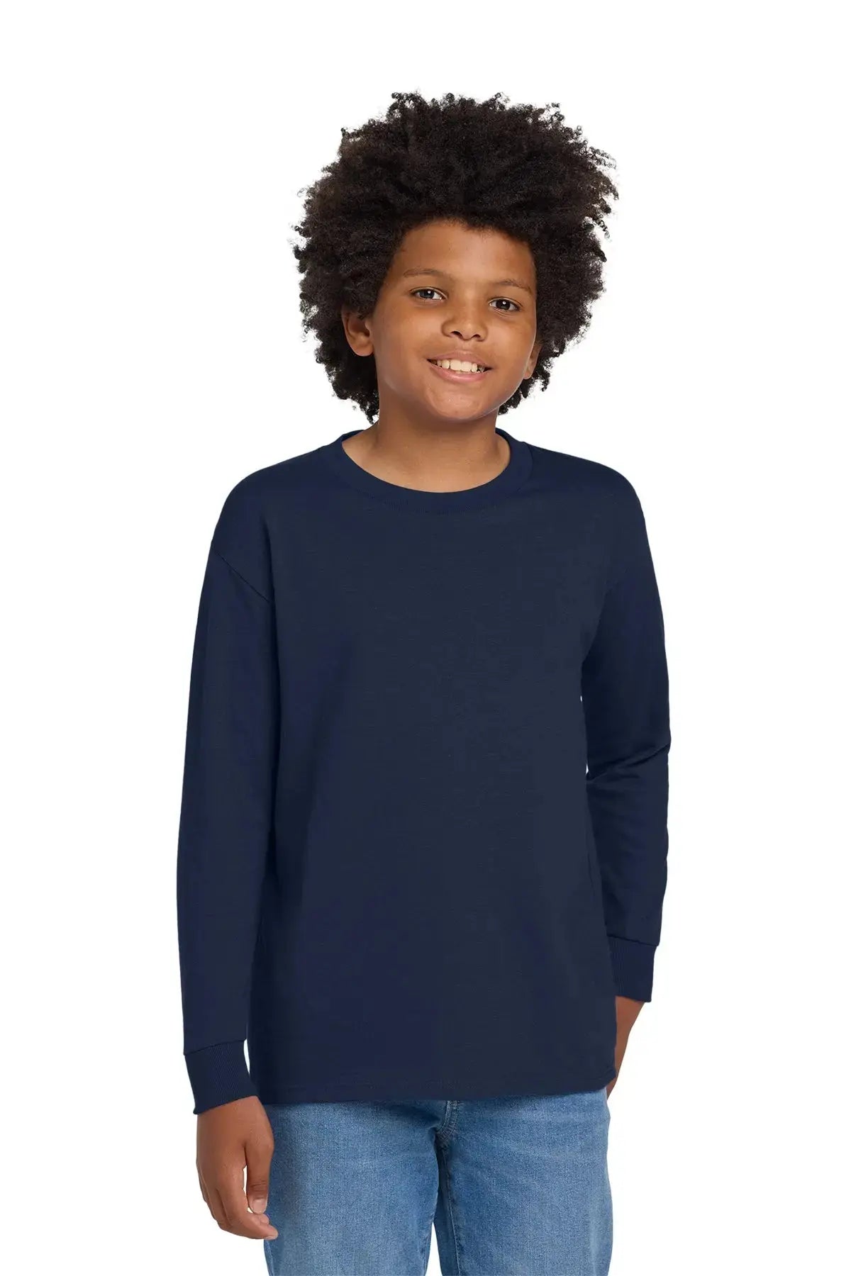 Gildan® Youth Heavy Cotton™ 100% Cotton Long Sleeve T-Shirt #5400B Game Over Merch