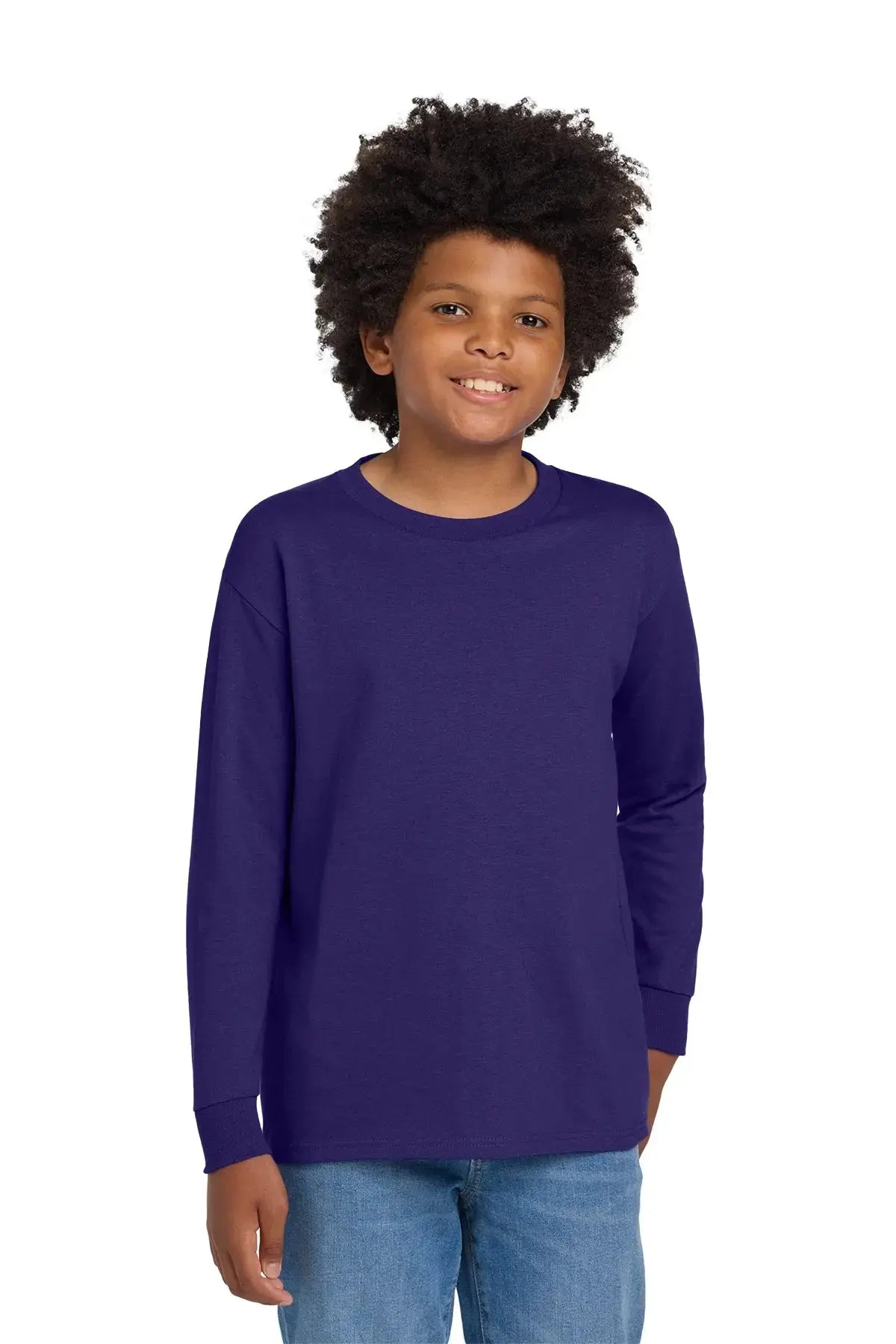 Gildan® Youth Heavy Cotton™ 100% Cotton Long Sleeve T-Shirt #5400B Game Over Merch