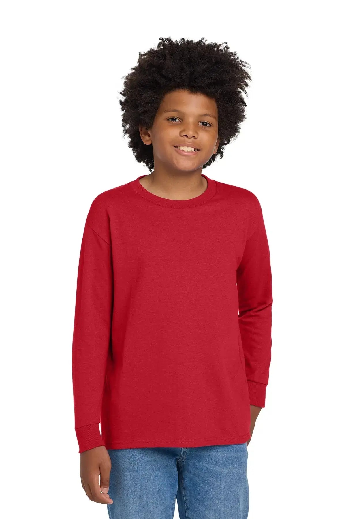 Gildan® Youth Heavy Cotton™ 100% Cotton Long Sleeve T-Shirt #5400B Game Over Merch
