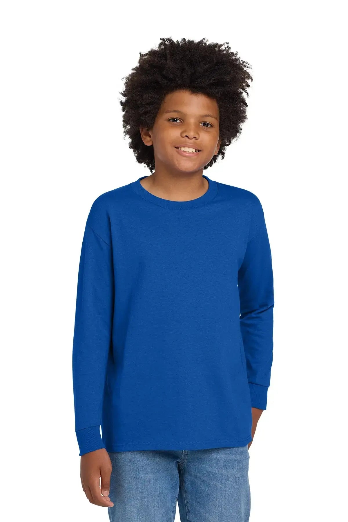 Gildan® Youth Heavy Cotton™ 100% Cotton Long Sleeve T-Shirt #5400B Game Over Merch