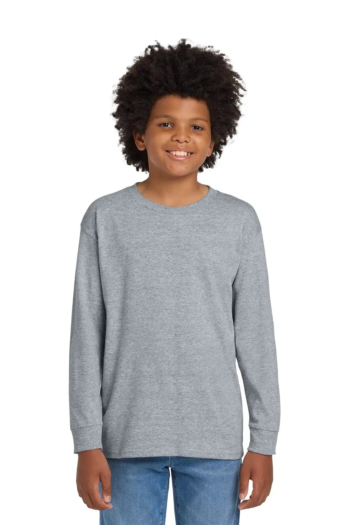 Gildan® Youth Heavy Cotton™ 100% Cotton Long Sleeve T-Shirt #5400B Game Over Merch