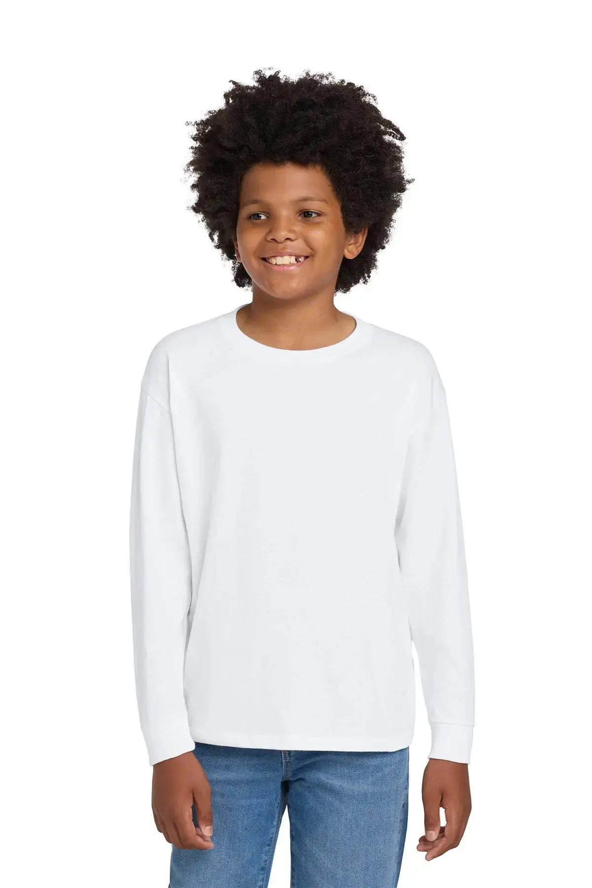 Gildan® Youth Heavy Cotton™ 100% Cotton Long Sleeve T-Shirt #5400B Game Over Merch