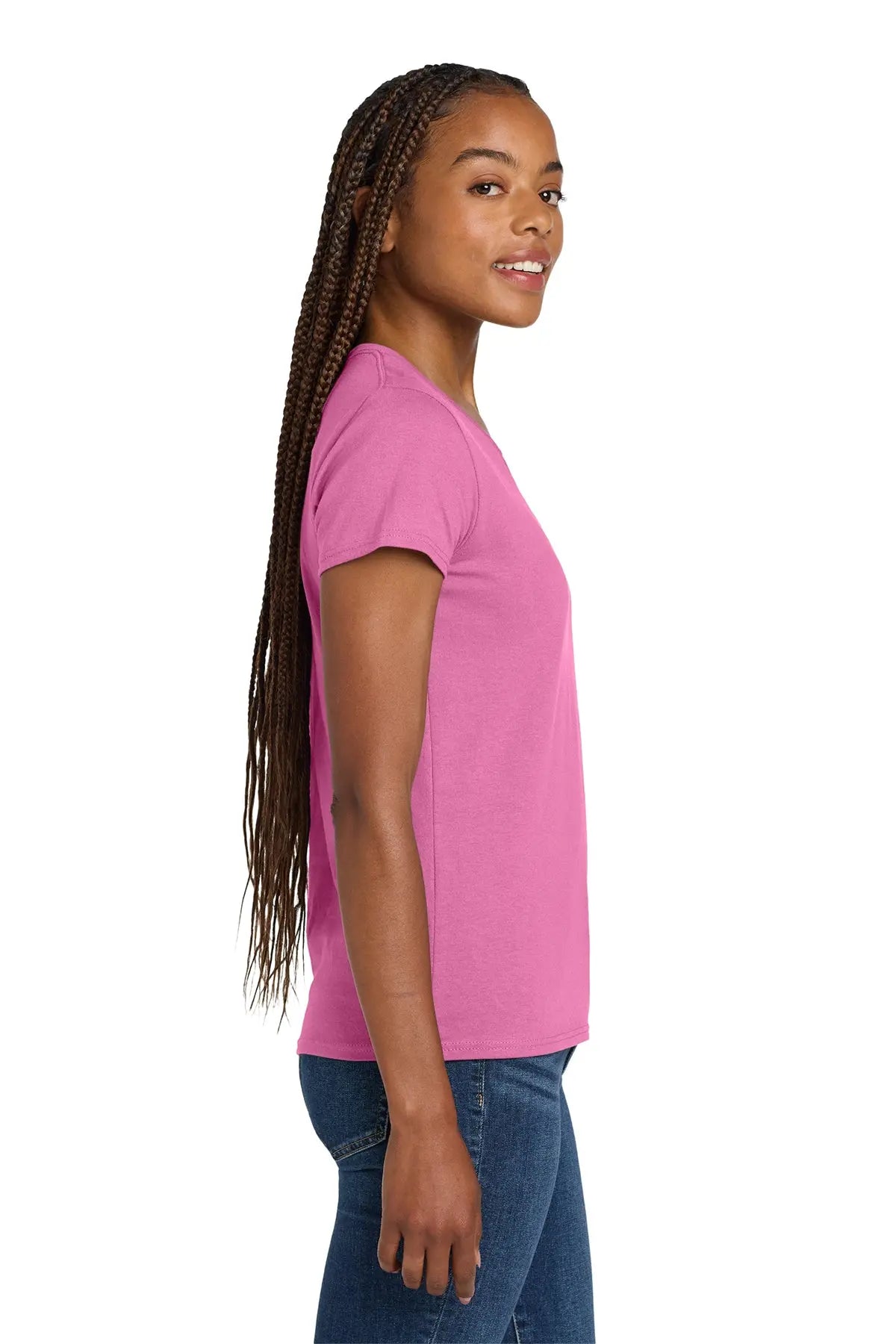 Gildan® Women's Heavy Cotton™ 100% Cotton V-Neck T-Shirt #5V00L