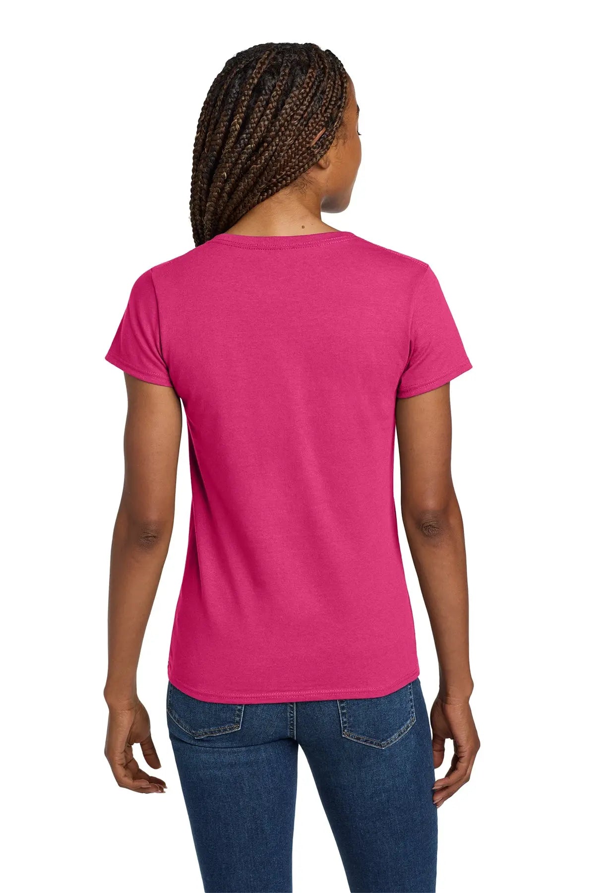 Gildan® Women's Heavy Cotton™ 100% Cotton V-Neck T-Shirt #5V00L