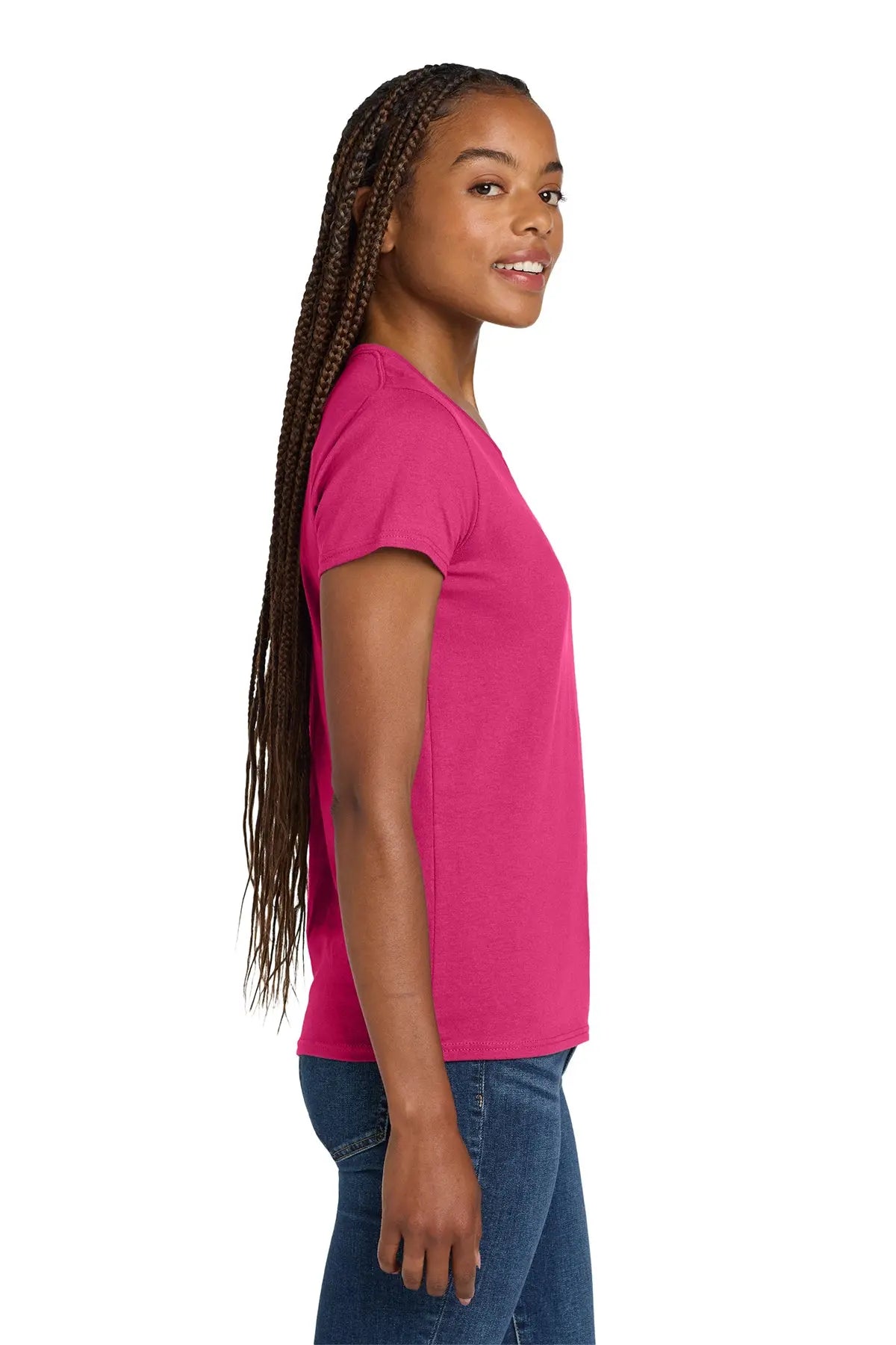 Gildan® Women's Heavy Cotton™ 100% Cotton V-Neck T-Shirt #5V00L