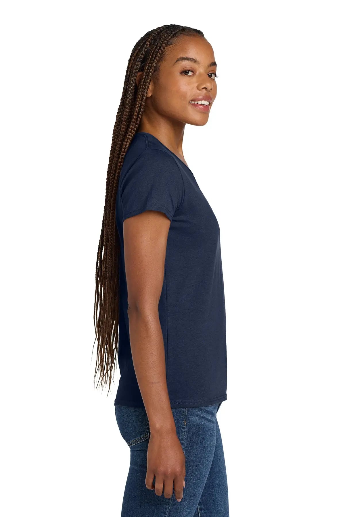 Gildan® Women's Heavy Cotton™ 100% Cotton V-Neck T-Shirt #5V00L