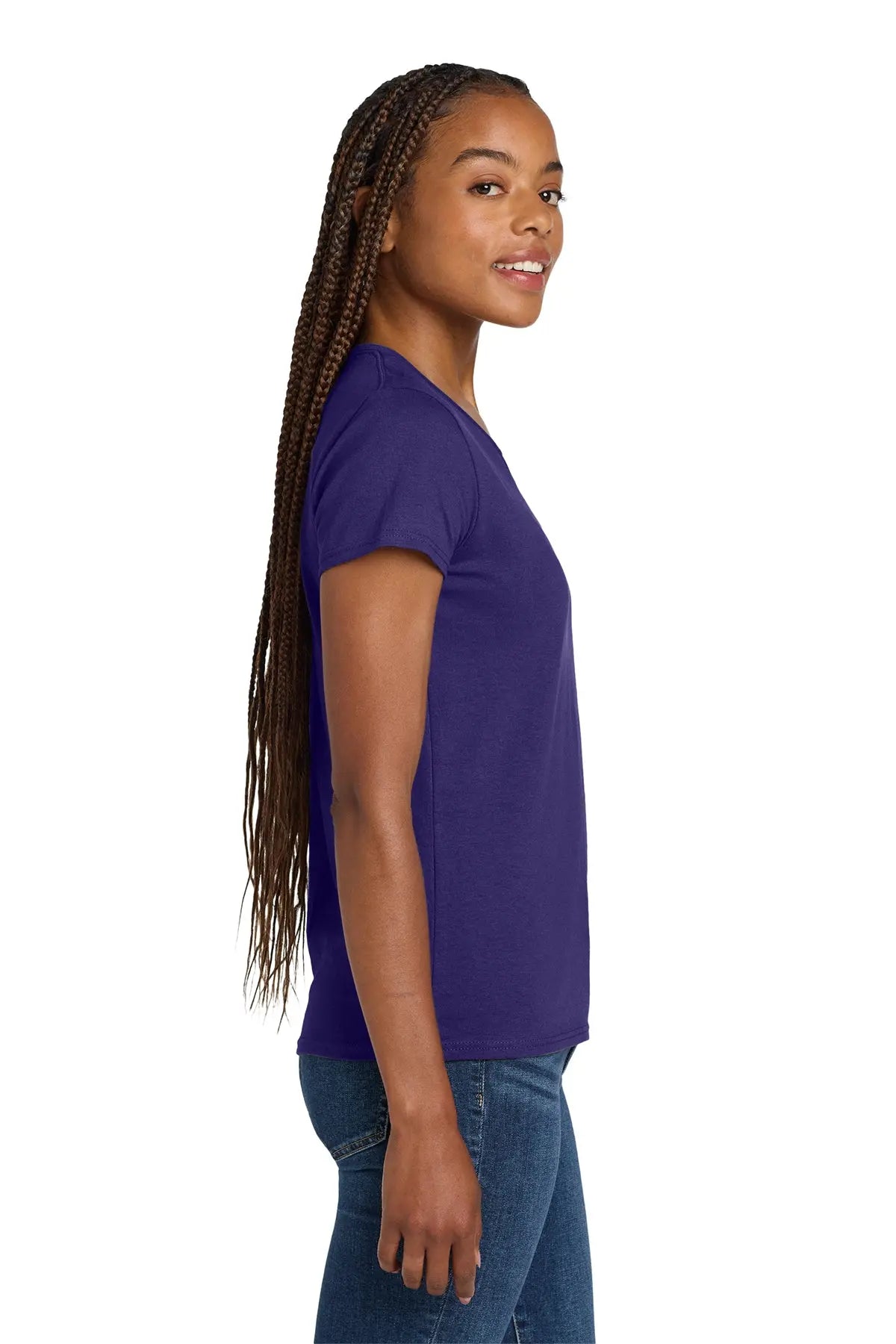 Gildan® Women's Heavy Cotton™ 100% Cotton V-Neck T-Shirt #5V00L