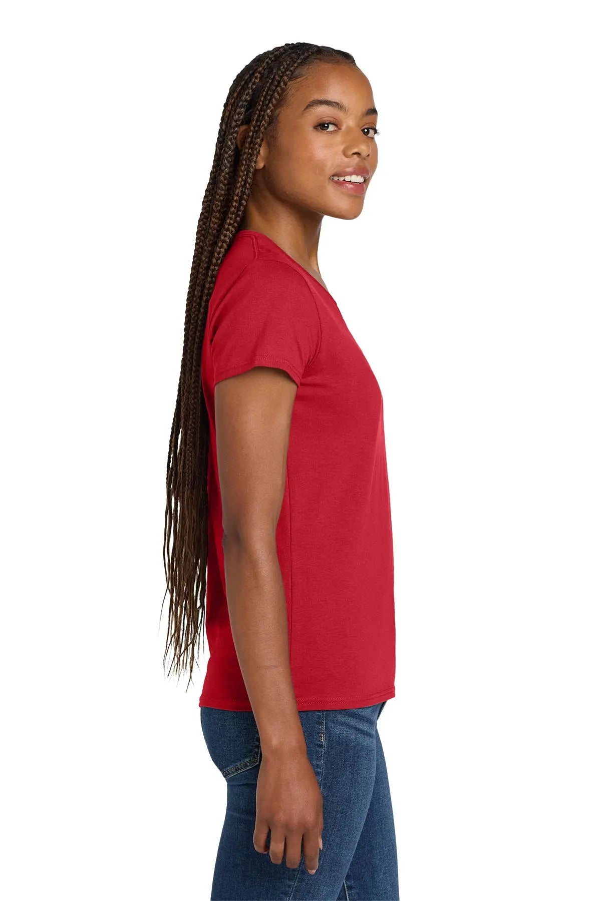 Gildan® Women's Heavy Cotton™ 100% Cotton V-Neck T-Shirt #5V00L