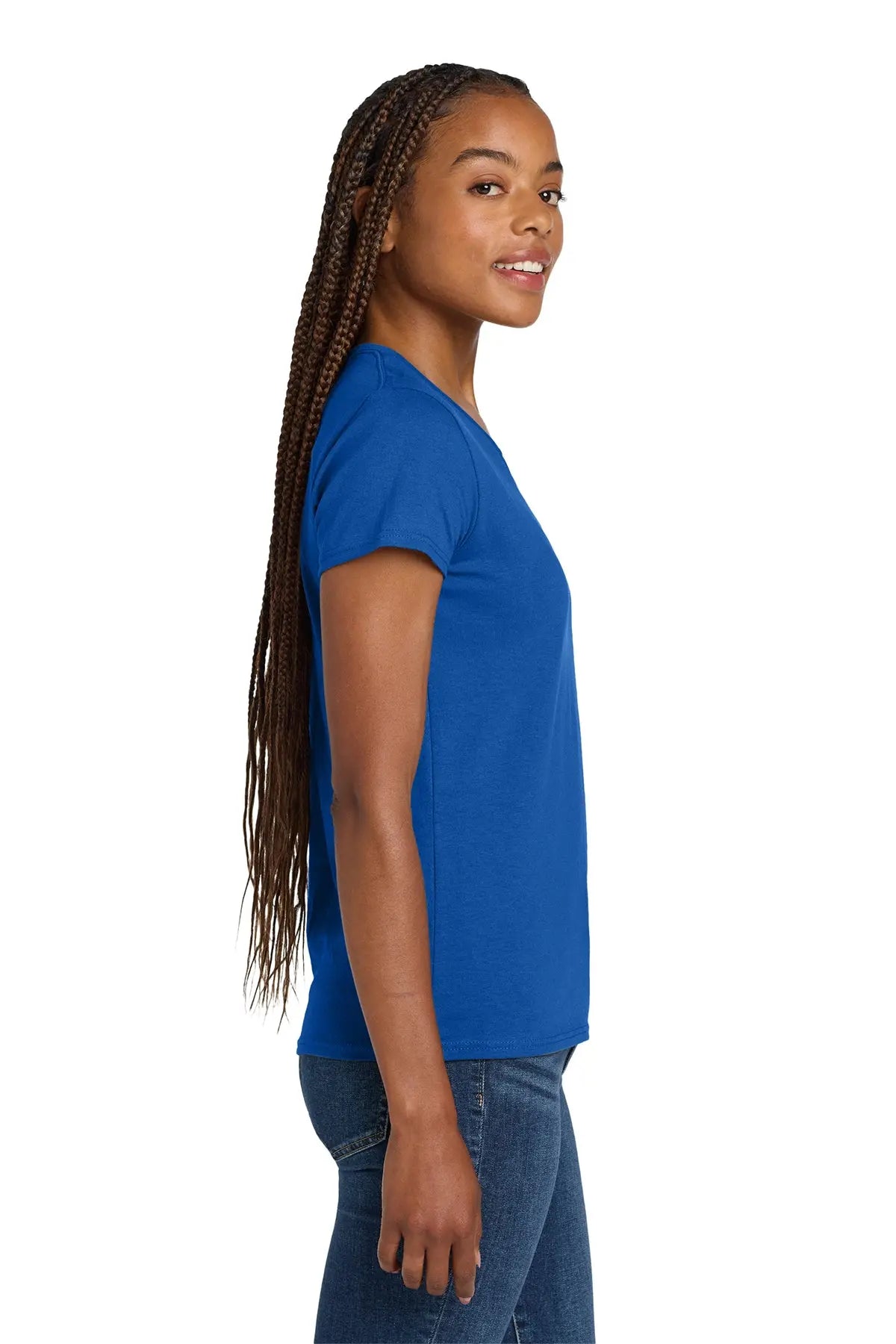 Gildan® Women's Heavy Cotton™ 100% Cotton V-Neck T-Shirt #5V00L