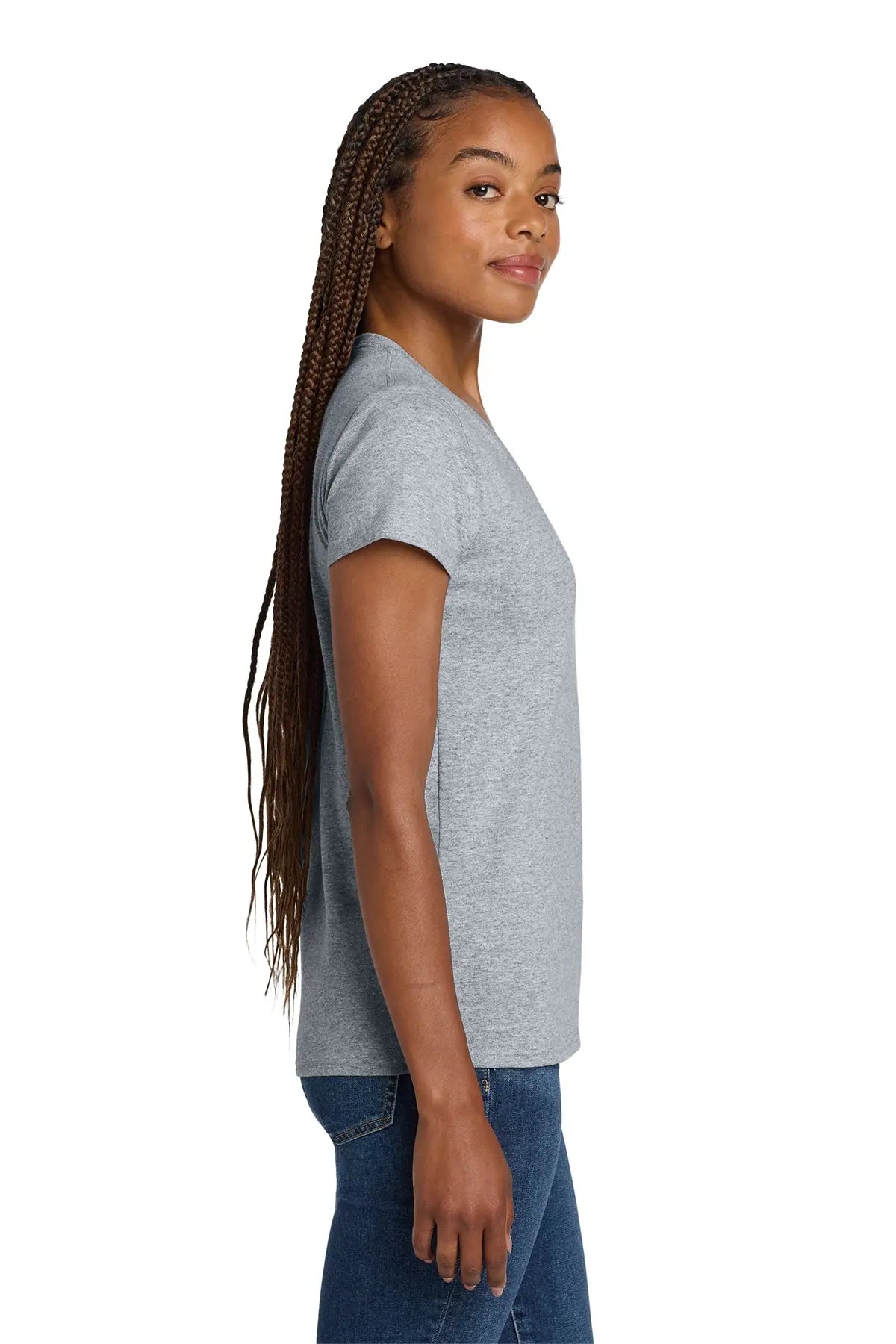 Gildan® Women's Heavy Cotton™ 100% Cotton V-Neck T-Shirt #5V00L