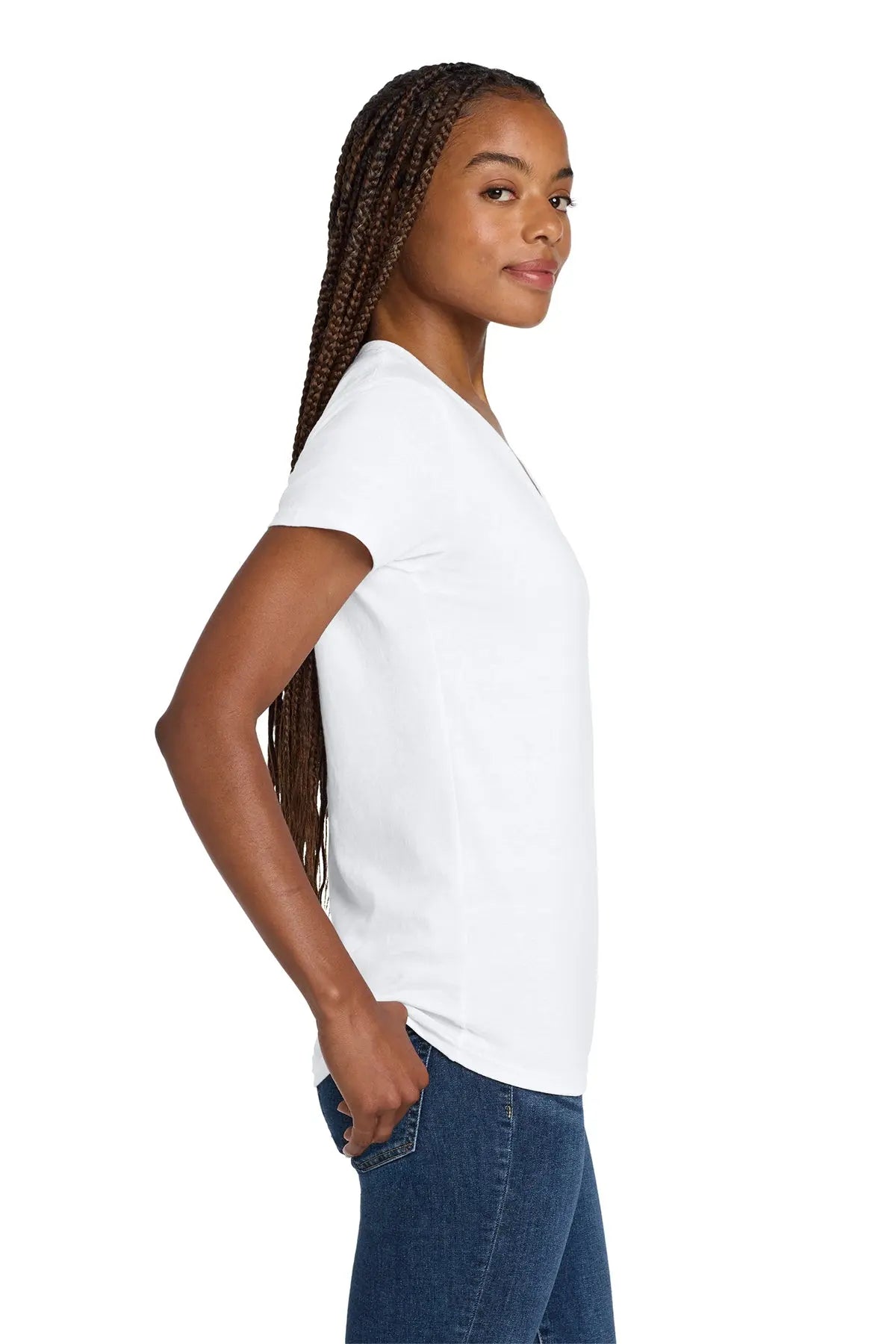 Gildan® Women's Heavy Cotton™ 100% Cotton V-Neck T-Shirt #5V00L