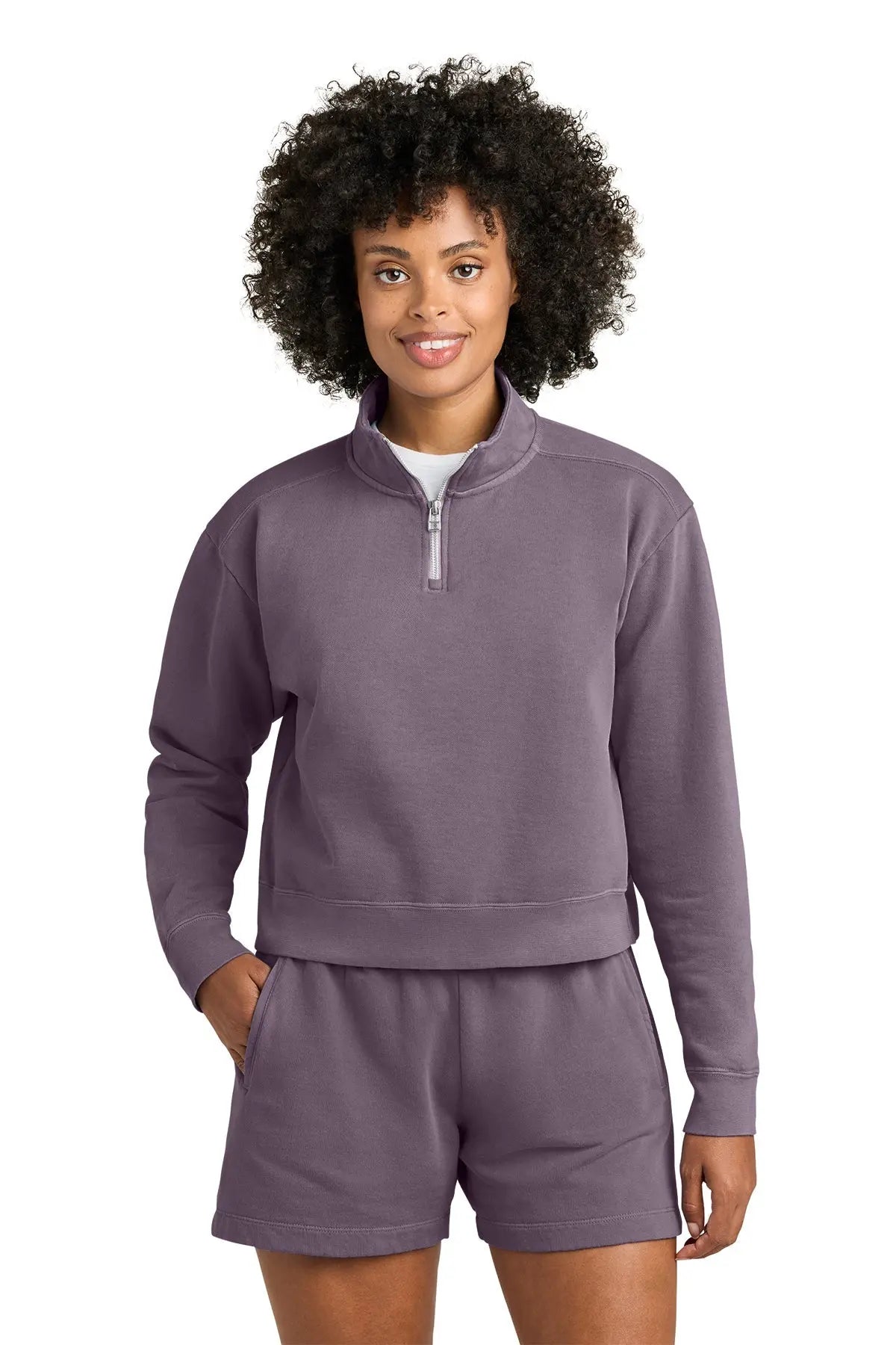 Comfort Colors® Women’s Mid-Length 1/4-Zip Sweatshirt #1580L Game Over Merch