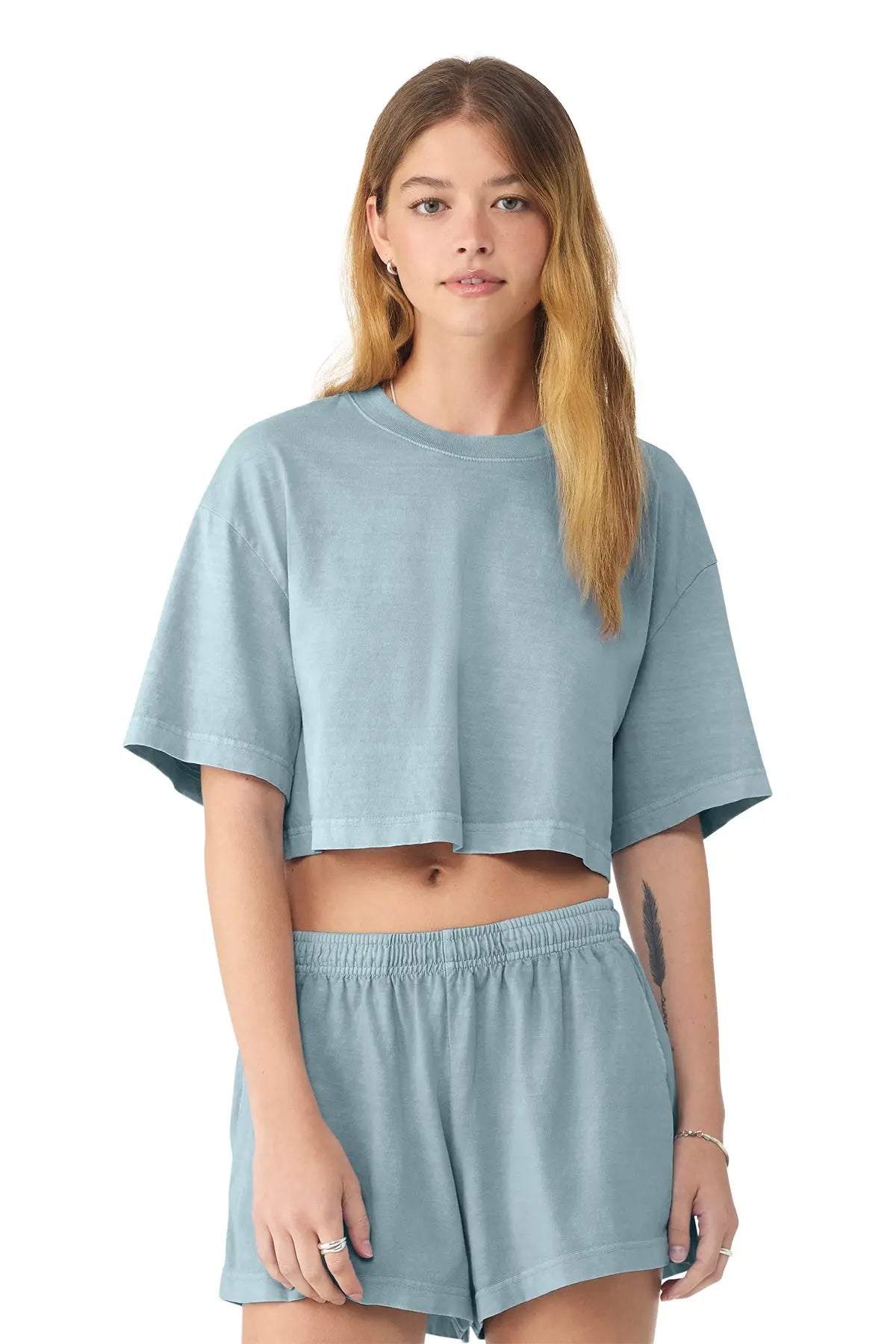BELLA+CANVAS® Women’s Heavyweight Garment-Dyed Cropped Tee #BC6882GD