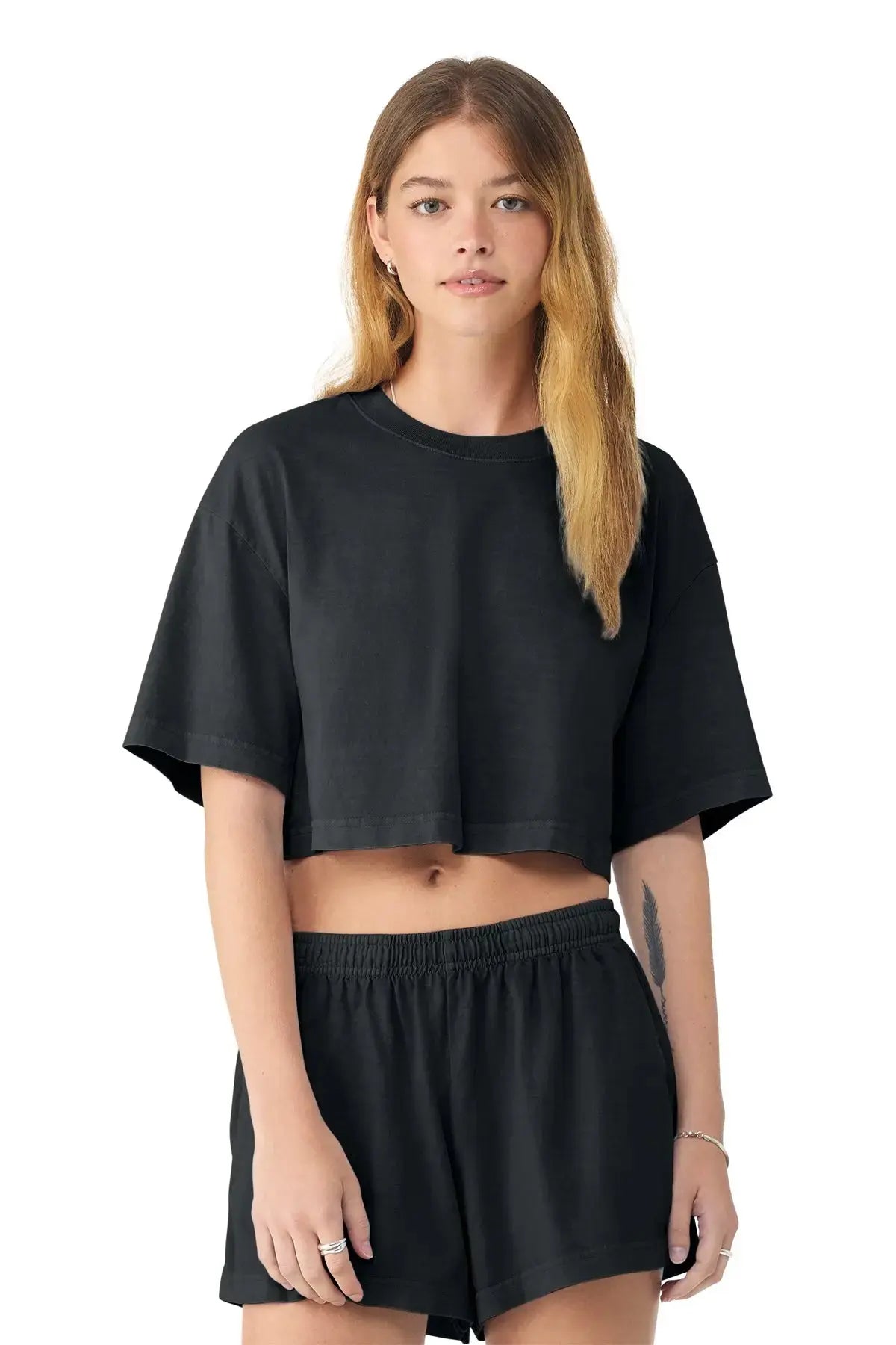 BELLA+CANVAS® Women’s Heavyweight Garment-Dyed Cropped Tee #BC6882GD Game Over Merch