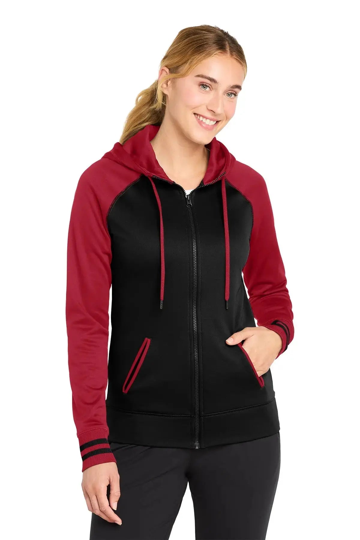 Sport-Tek® Women's Sport-Wick® Varsity Fleece Full-Zip Hooded Jacket #LST236 Game Over Merch