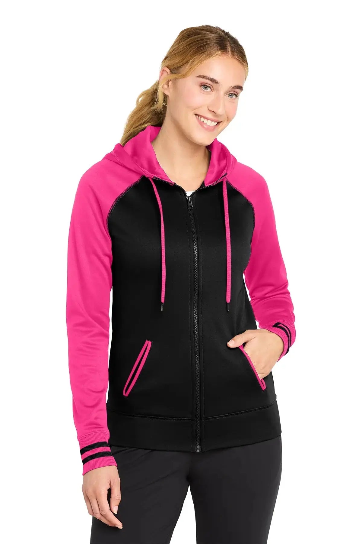 Sport-Tek® Women's Sport-Wick® Varsity Fleece Full-Zip Hooded Jacket #LST236 Game Over Merch