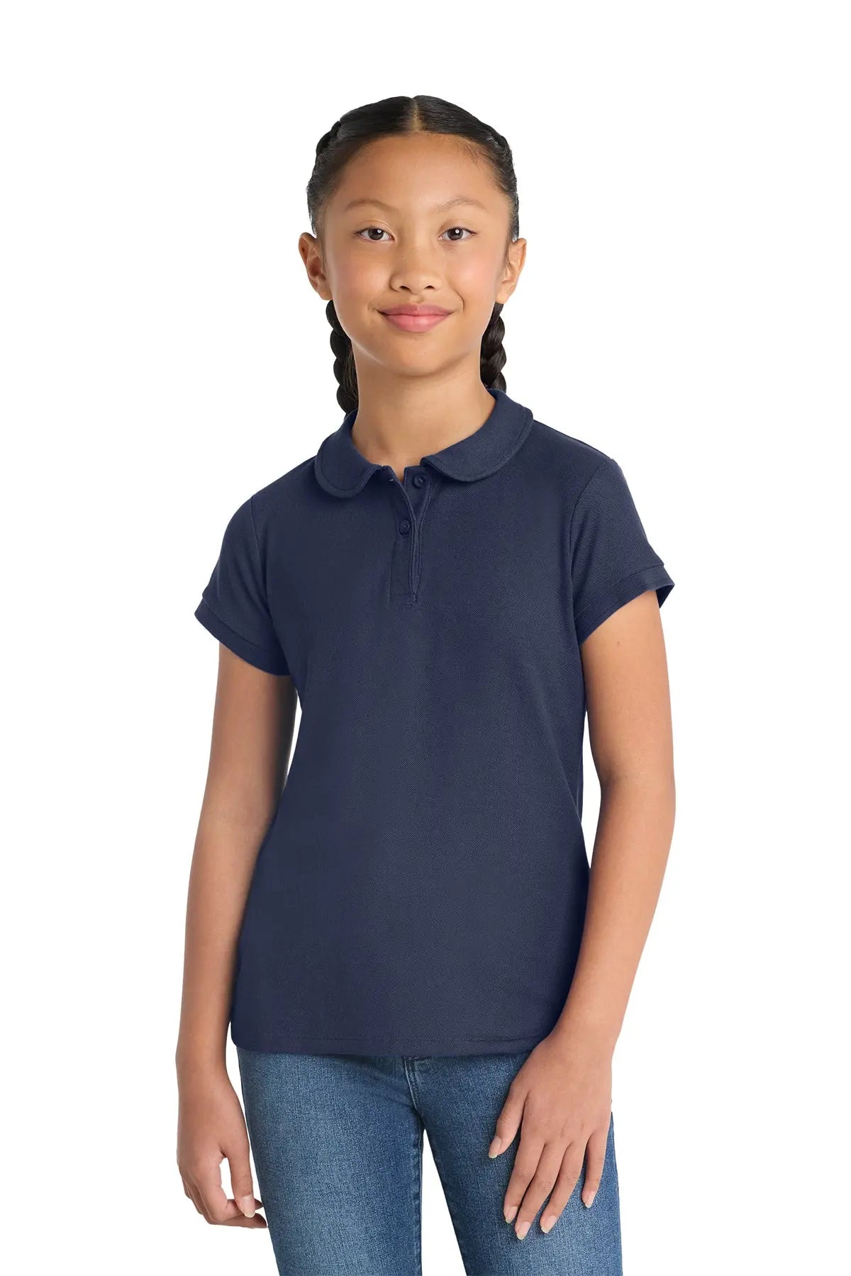 Port Authority® Girls Silk Touch™ Peter Pan Collar Polo #YG503Game Over Merch