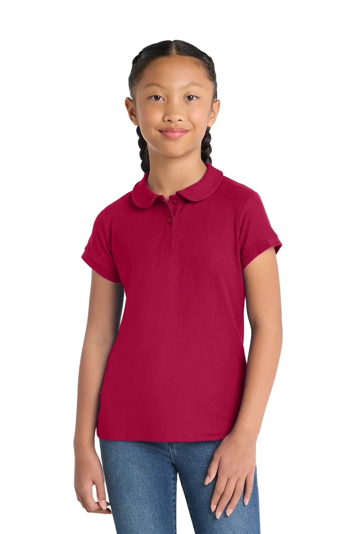 Port Authority® Girls Silk Touch™ Peter Pan Collar Polo #YG503Game Over Merch