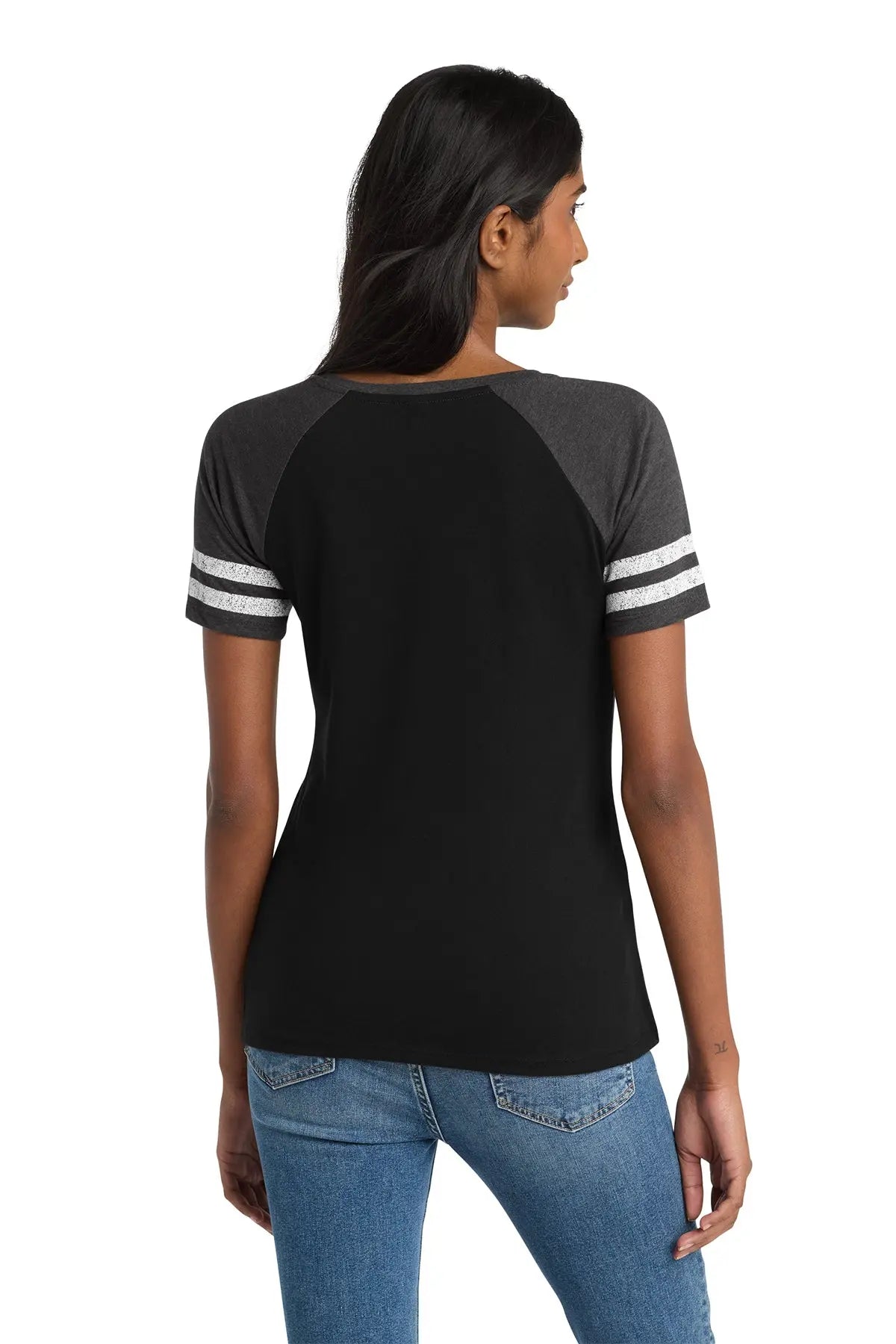 District® Women’s Game V-Neck Tee #DM476