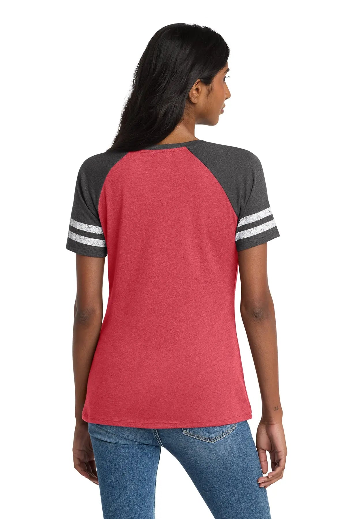 District® Women’s Game V-Neck Tee #DM476