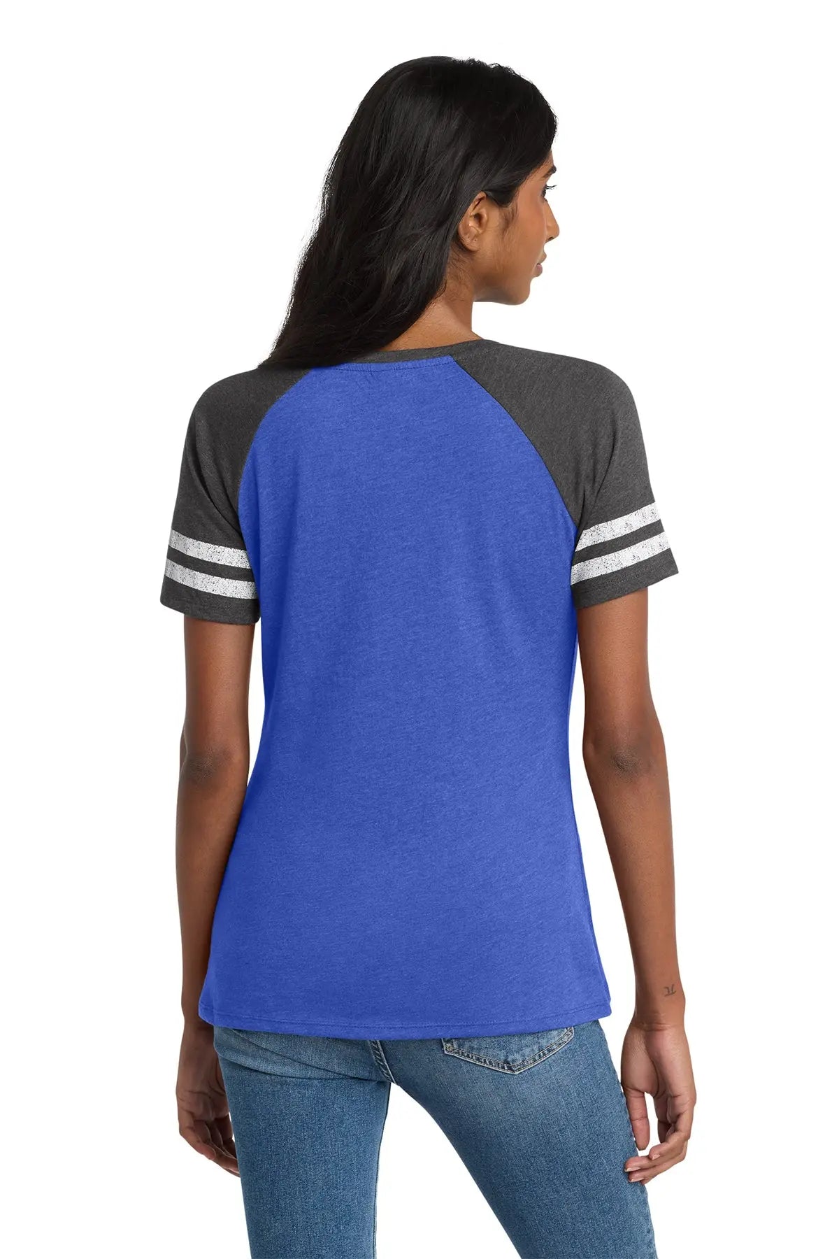 District® Women’s Game V-Neck Tee #DM476