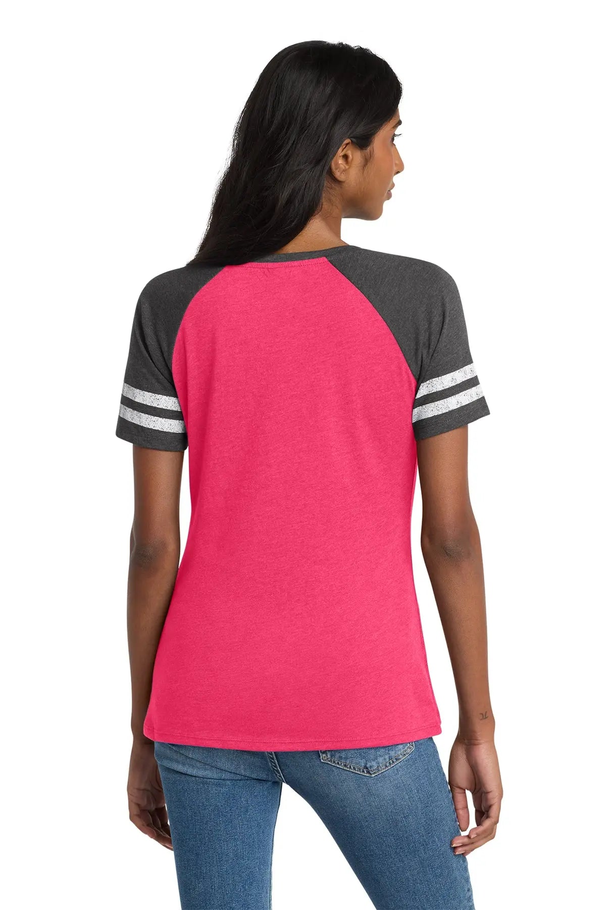 District® Women’s Game V-Neck Tee #DM476